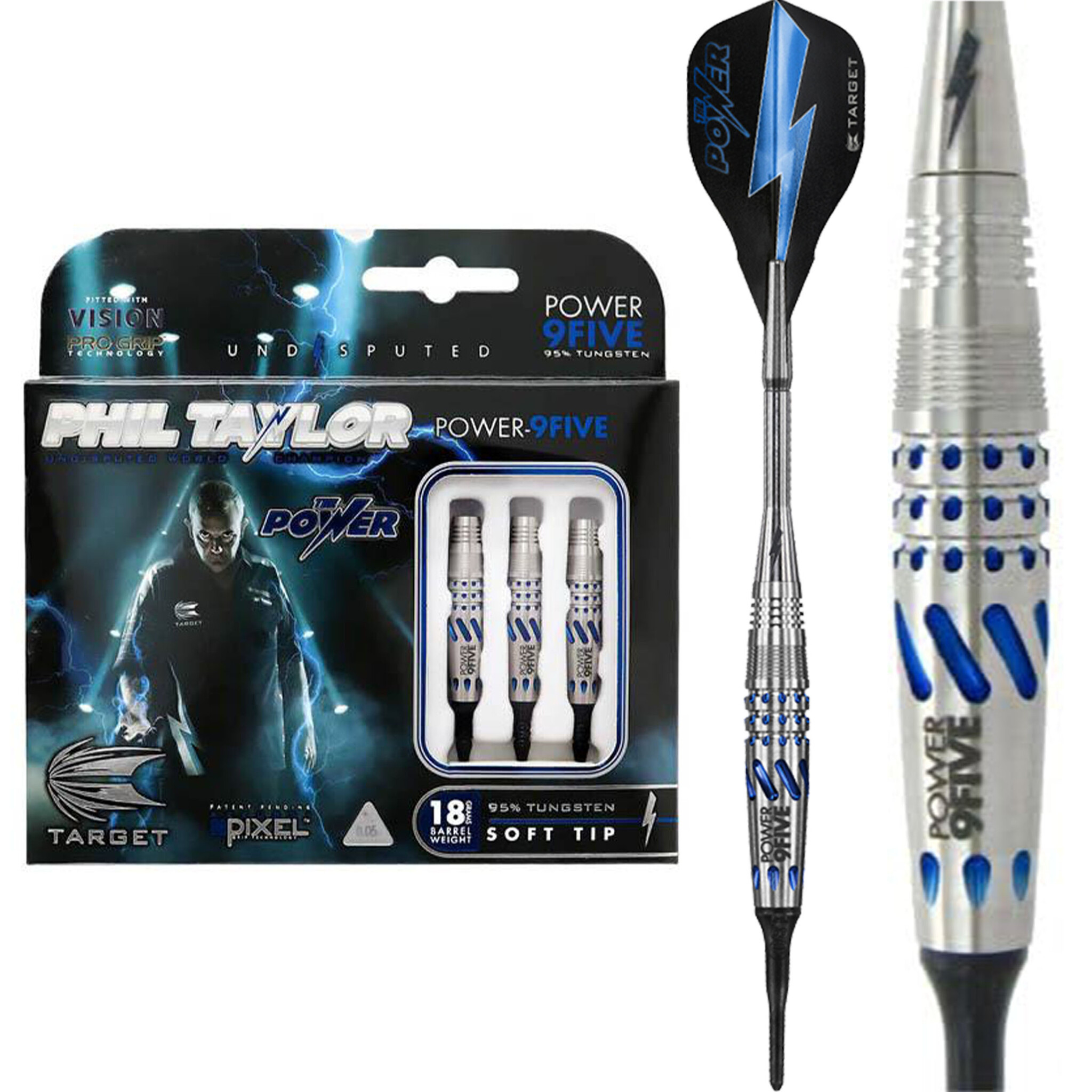 90% Tungsten Darts Target Darts Phil Taylor Power 9Five Gen 2
