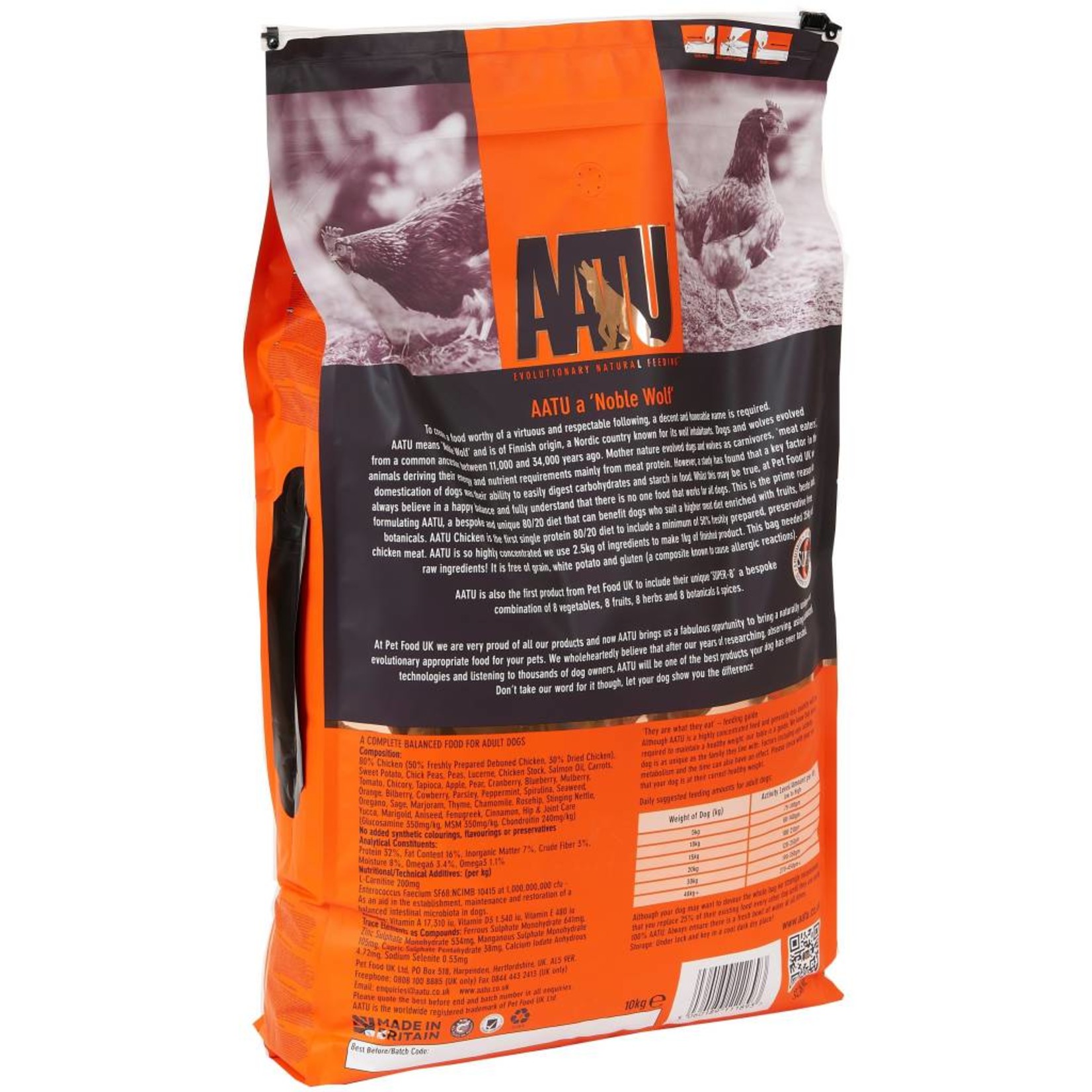 AATU 80/20 Dog Dry Food, Free Run Chicken