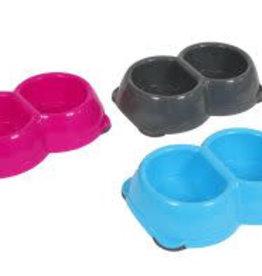 plastic double dog bowl