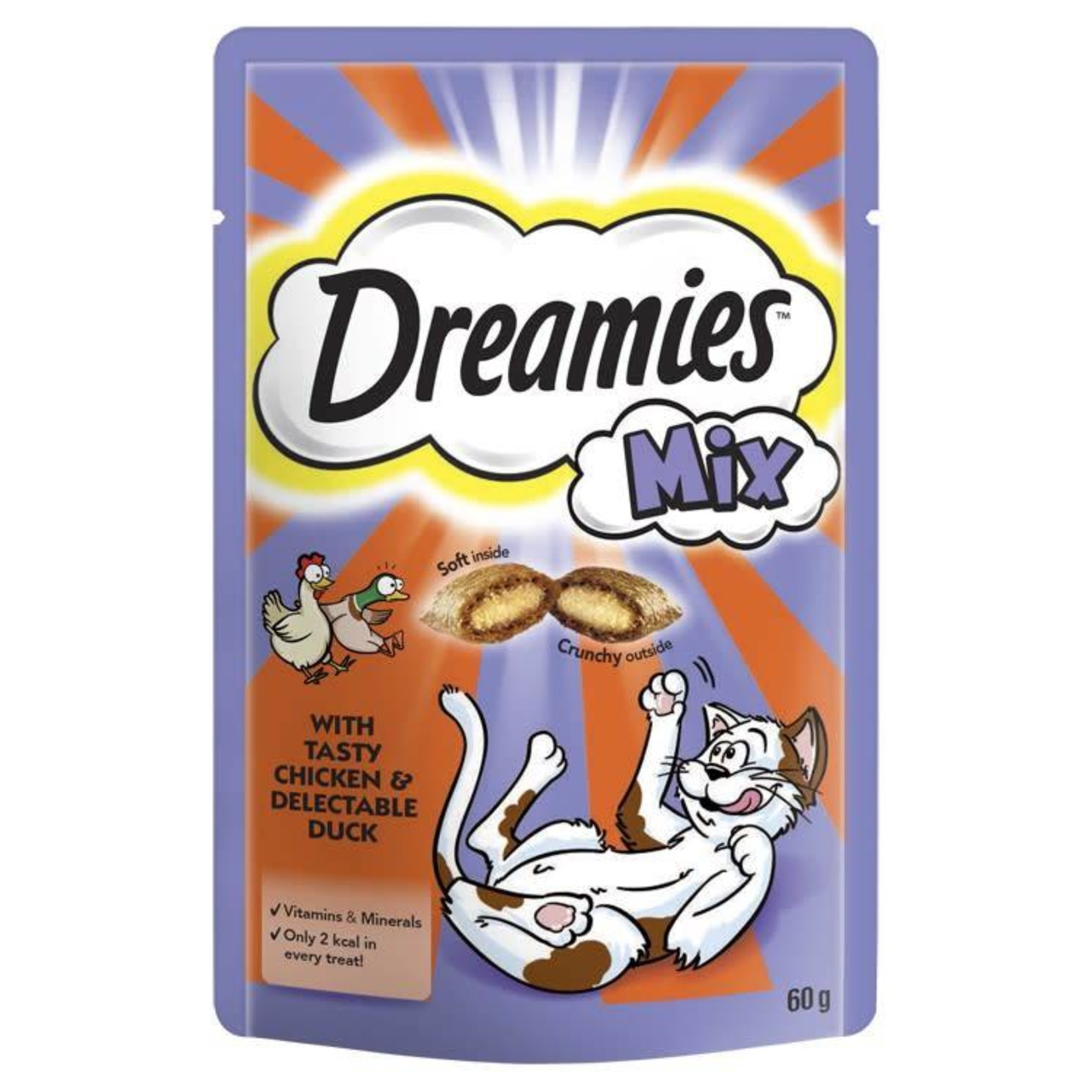 Dreamies Cat Treats Mix Chicken & Duck, 60g