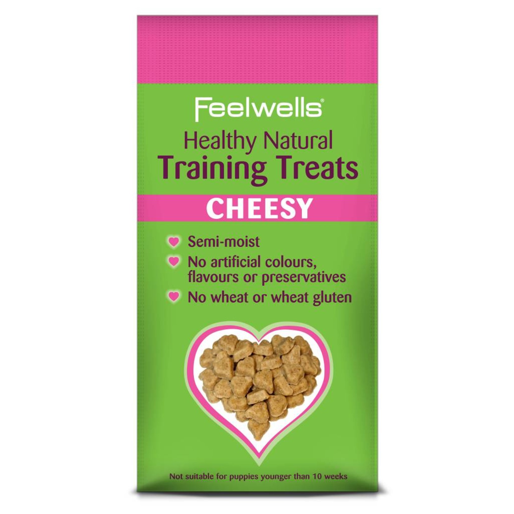 Feelwells Healthy Natural Training Dog Treats, Cheesy 115g