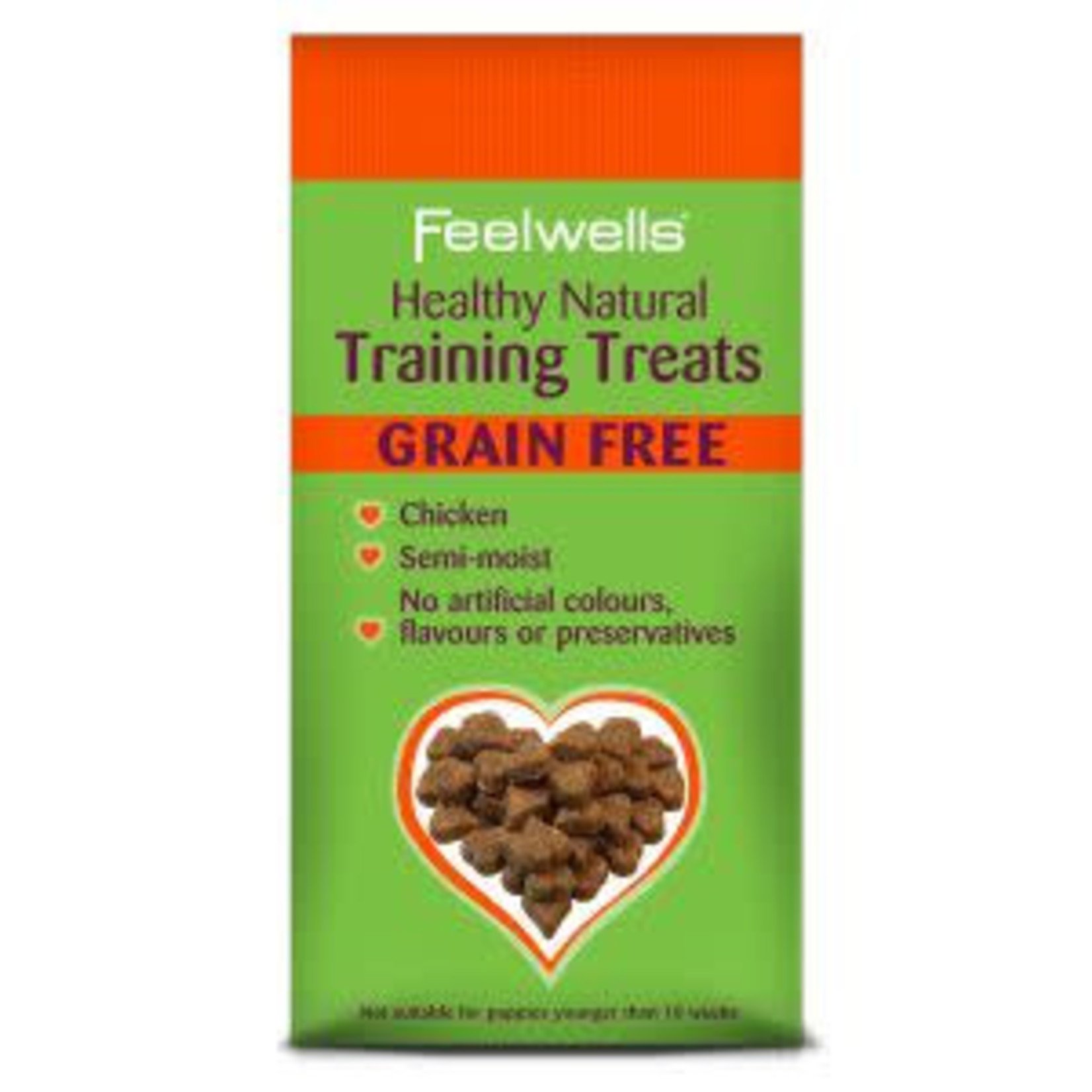 Feelwells Healthy Natural Training Dog Treats, Grain Free with Chicken 115g