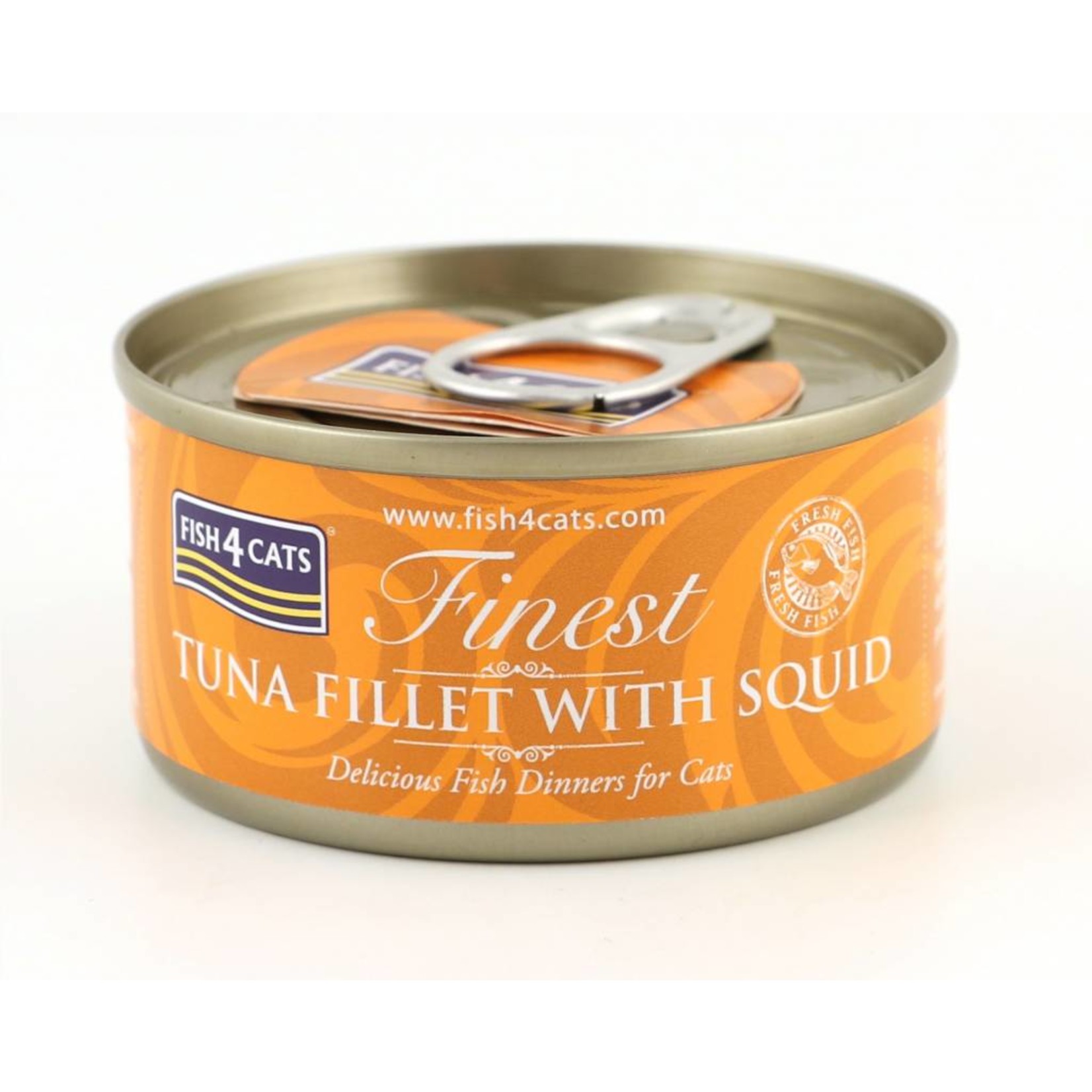 Fish4Cats Finest Tuna Fillet with Squid Wet Cat Food, 70g can