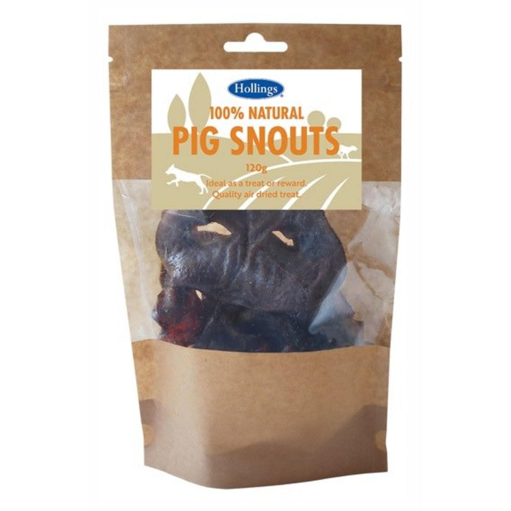 Hollings 100% Natural Pig Snouts Dog Treat, 120g