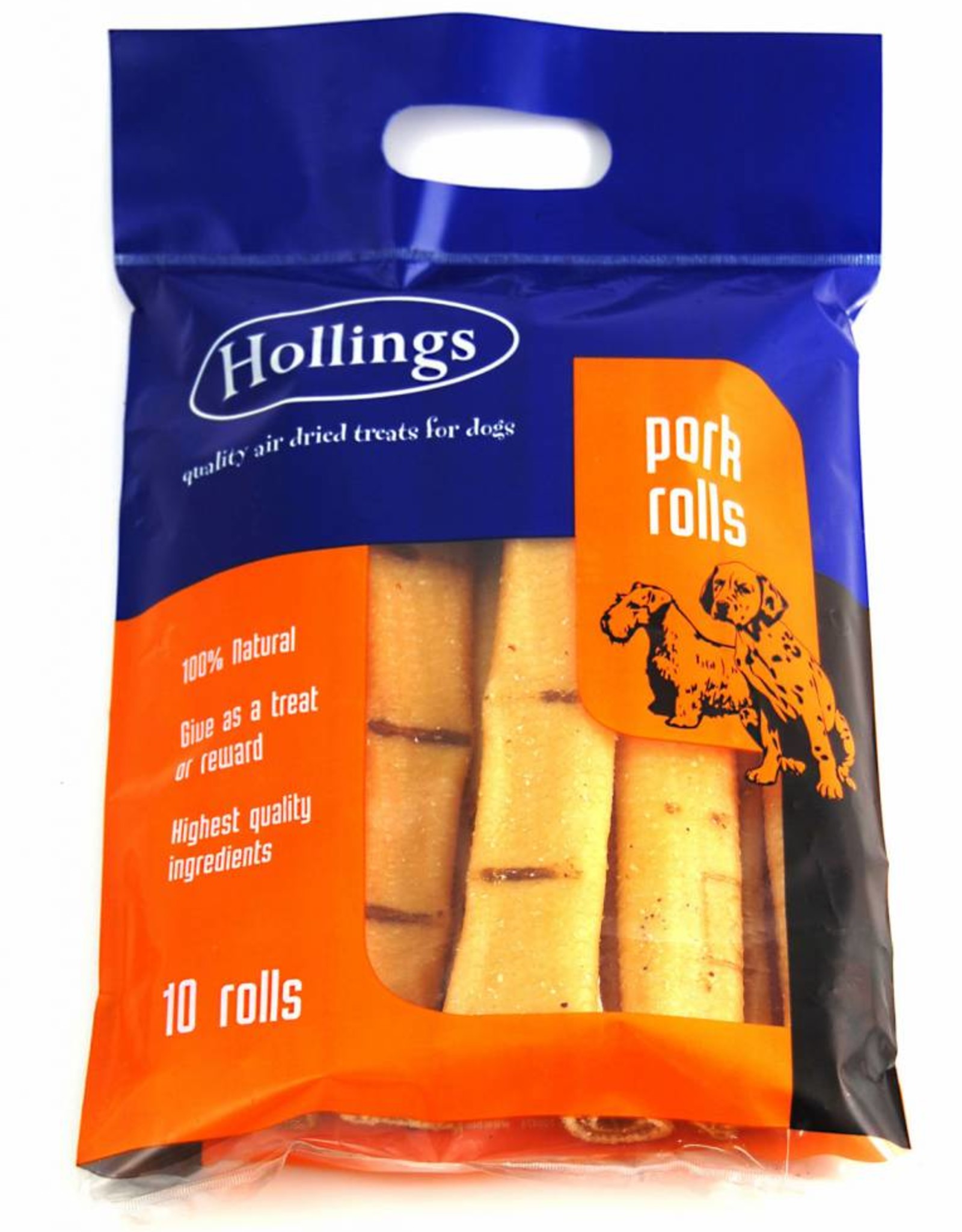 Pork Rolls Dog Treat, Large 10 pack Pet Care By Post