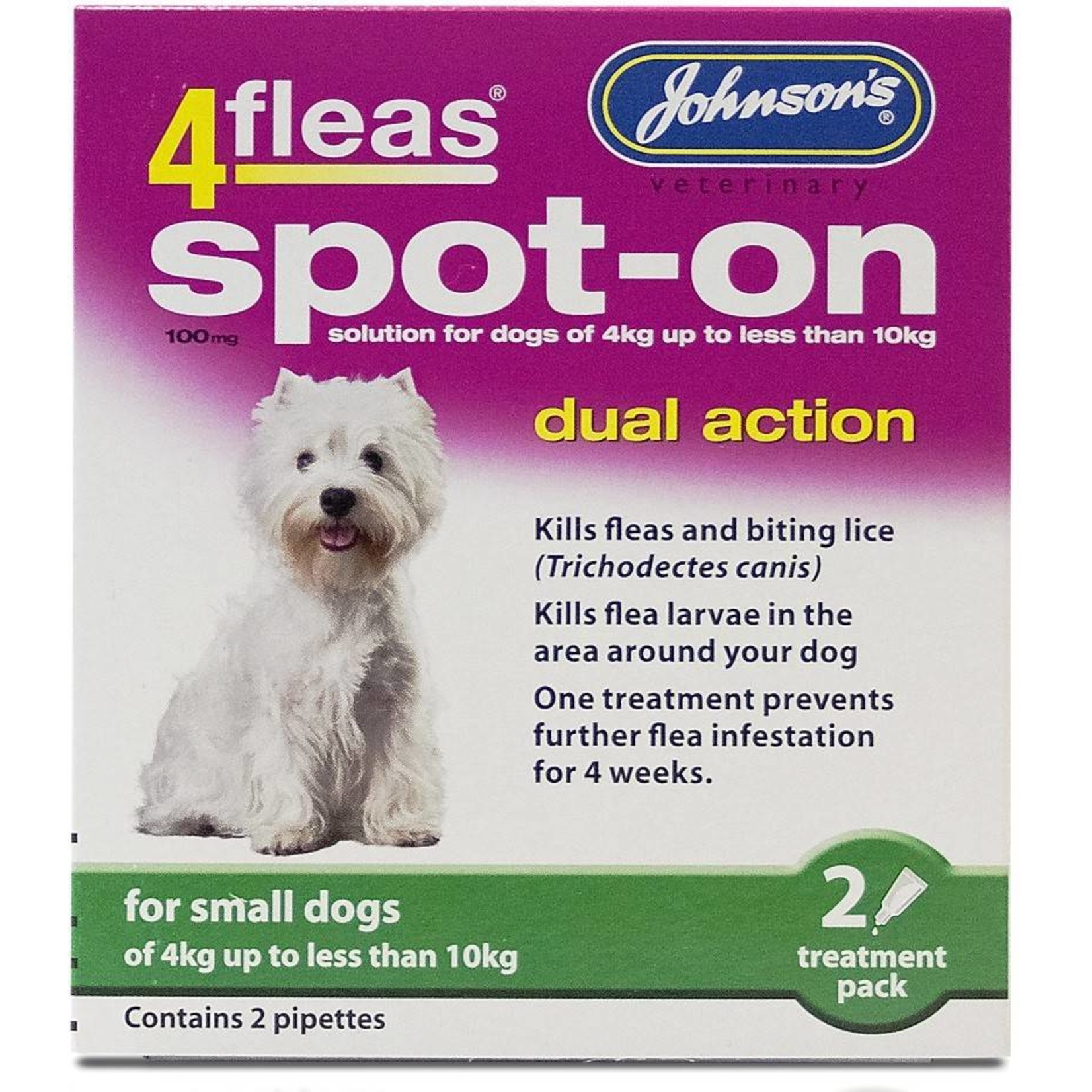 Johnson's Veterinary 4fleas Dual Action Flea & Tick Spot-on Dog