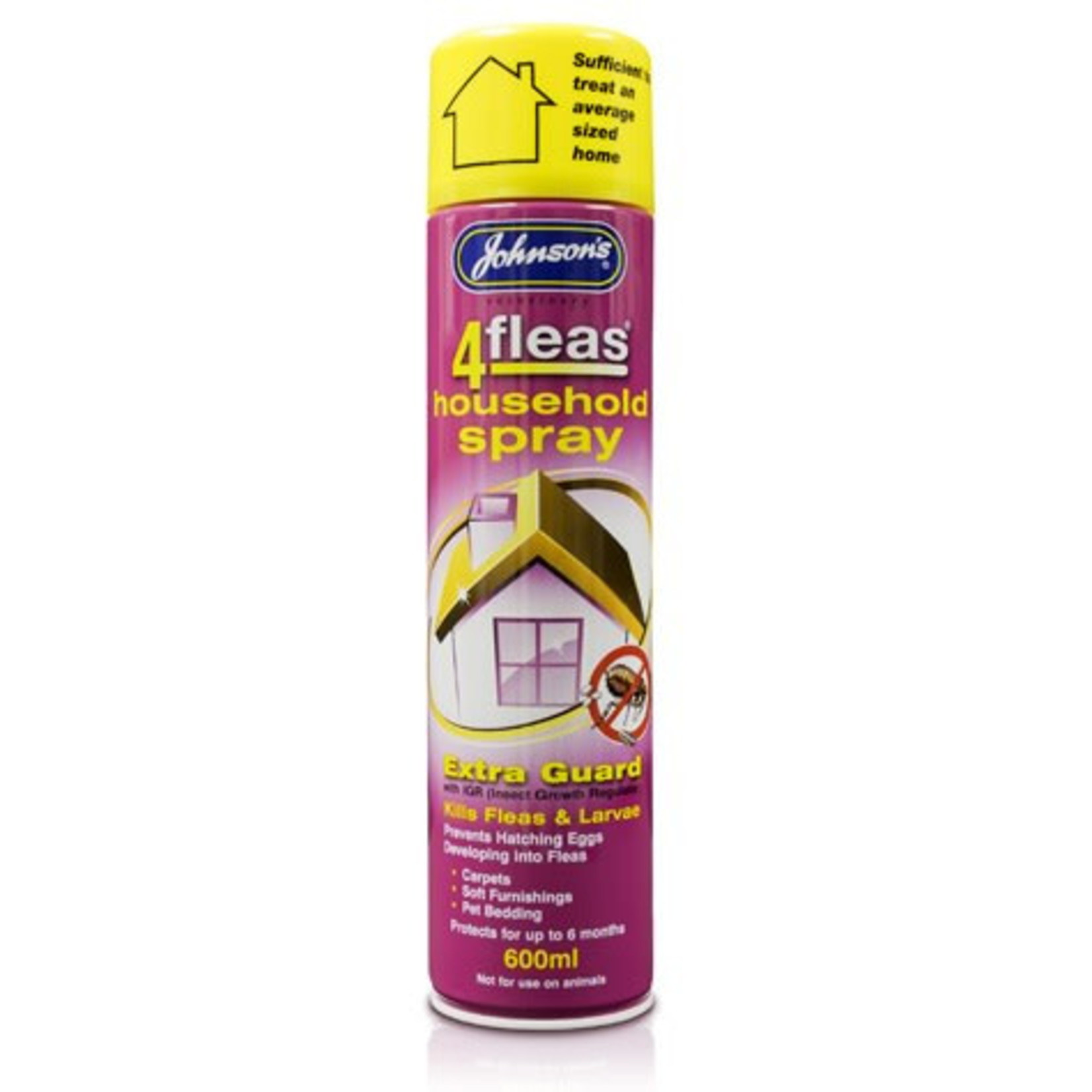 Johnson's Veterinary 4Fleas Household Spray 'Extra Guard' with I.G.R, 600ml