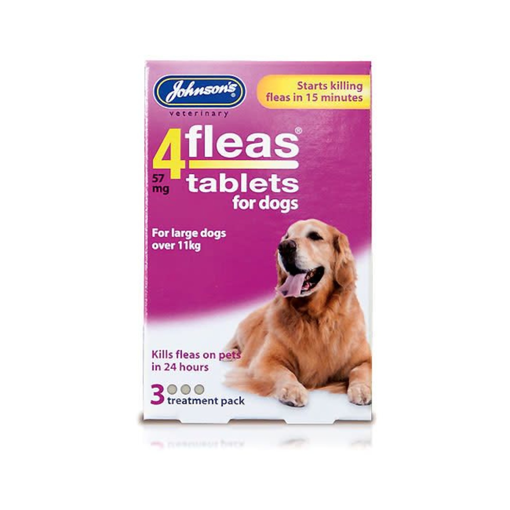 Johnson's Veterinary 4Fleas Tablets for Dogs Over 11 kg, 3 treatment pack