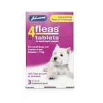Johnson's Veterinary 4Fleas Tablets for Small Dogs & Puppies Up To 11 kg, 3 treatment pack