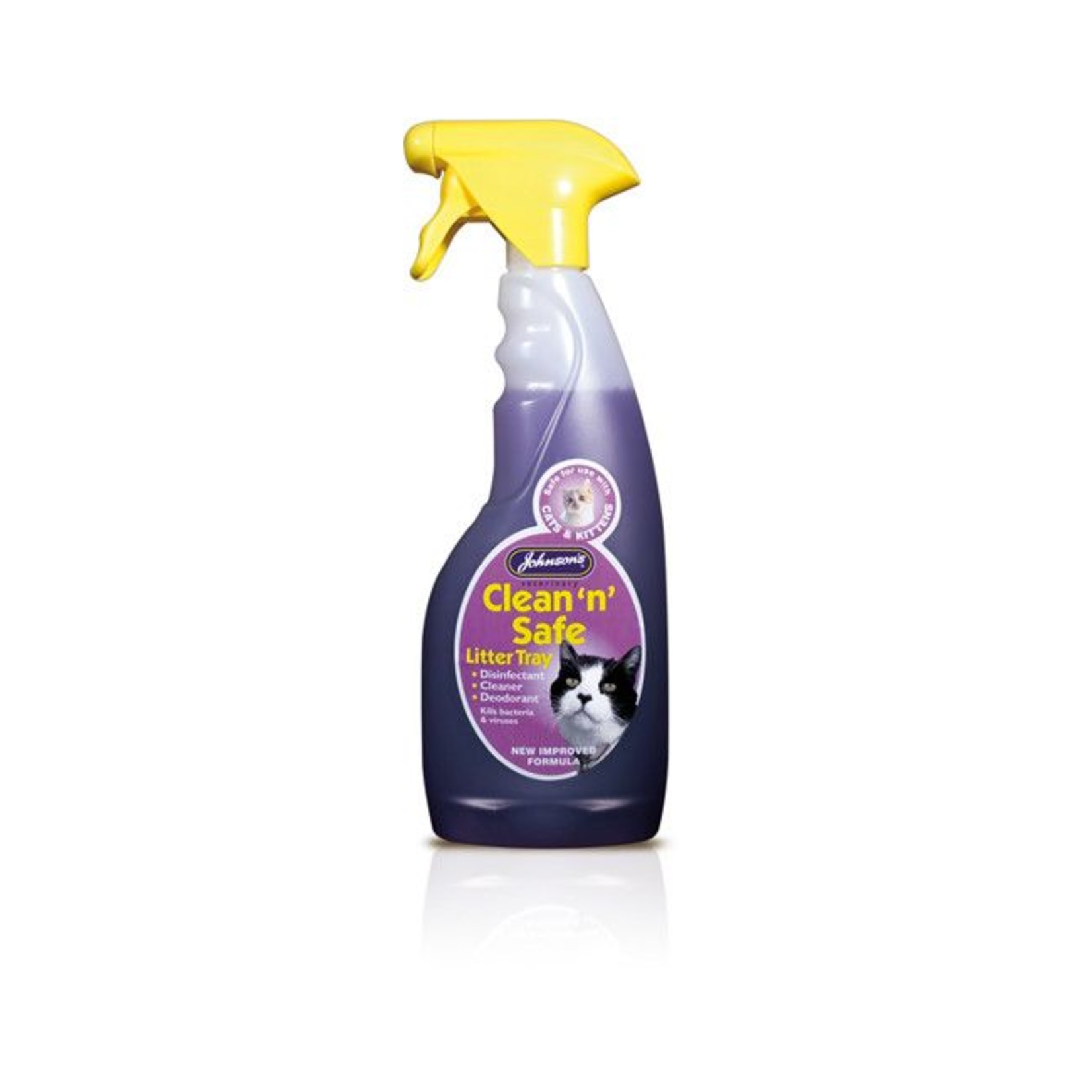 Johnson's Veterinary Clean n Safe Cat Litter Tray Spray Disinfectant, 500ml