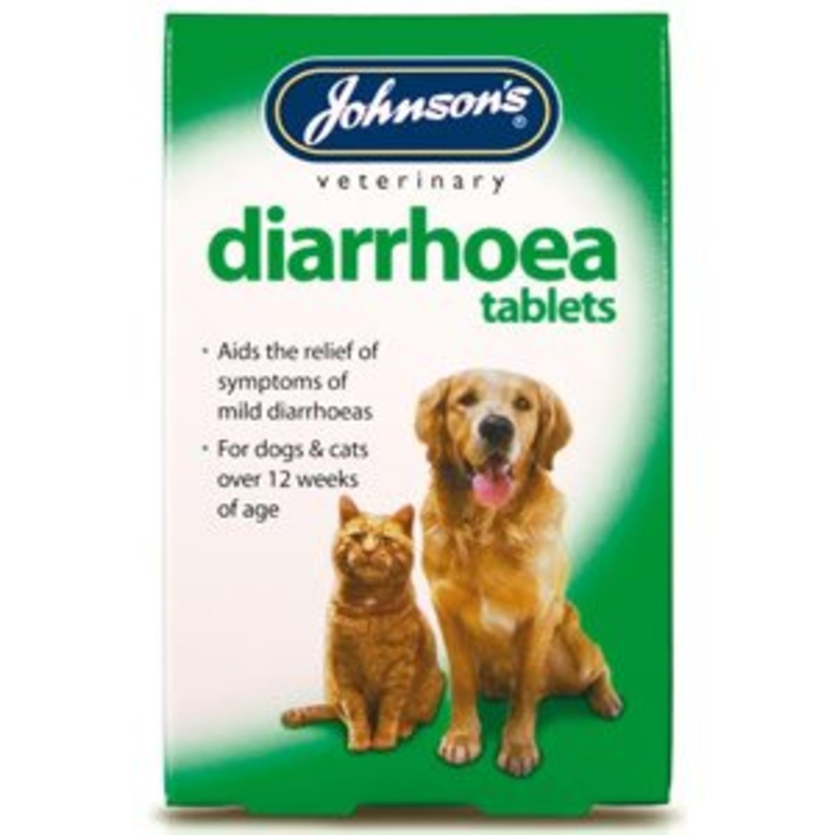 Johnson's Veterinary Diarrhoea Tablets for Cats & Dogs, 12 Tablets