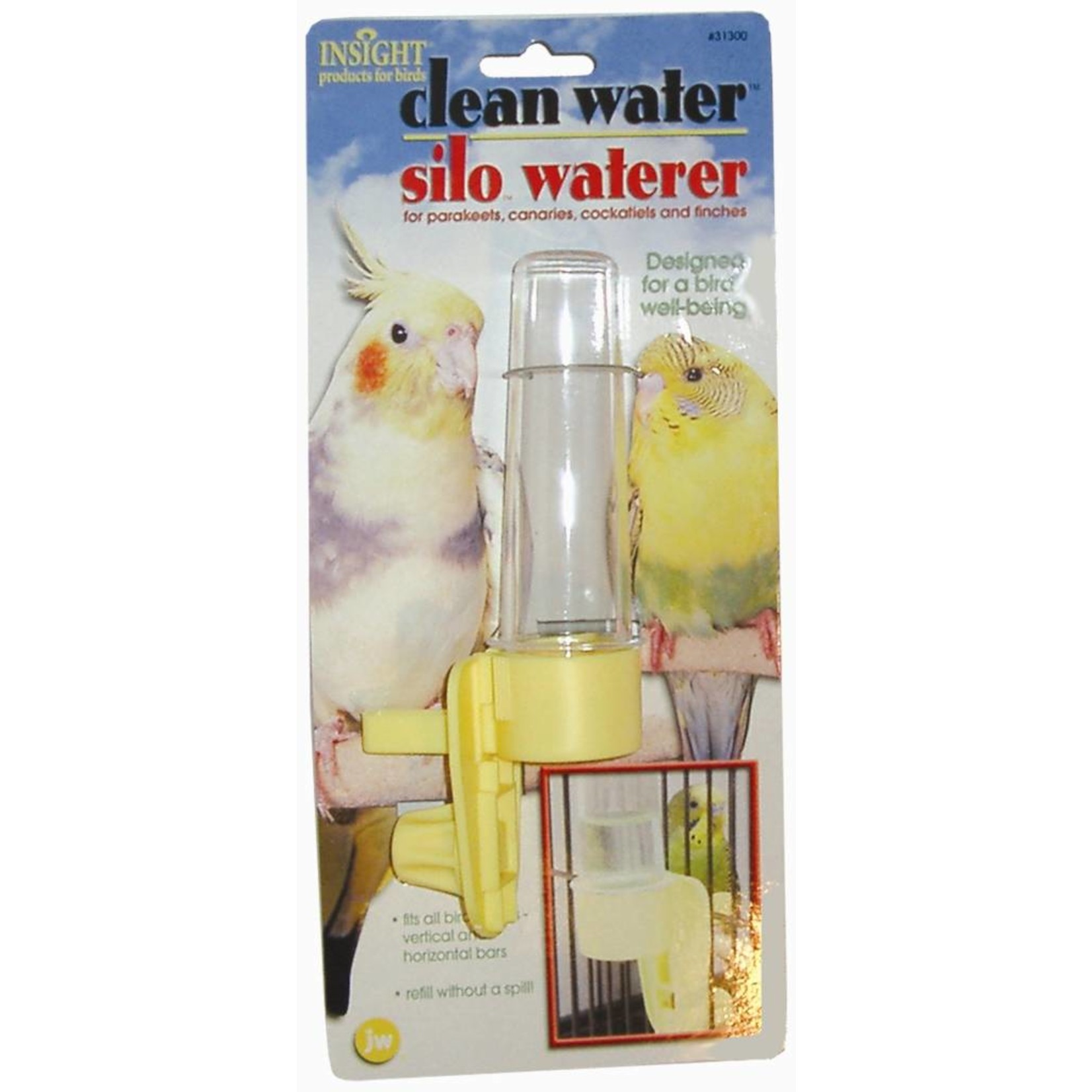 JW Clean Water Silo Cage Bird Waterer