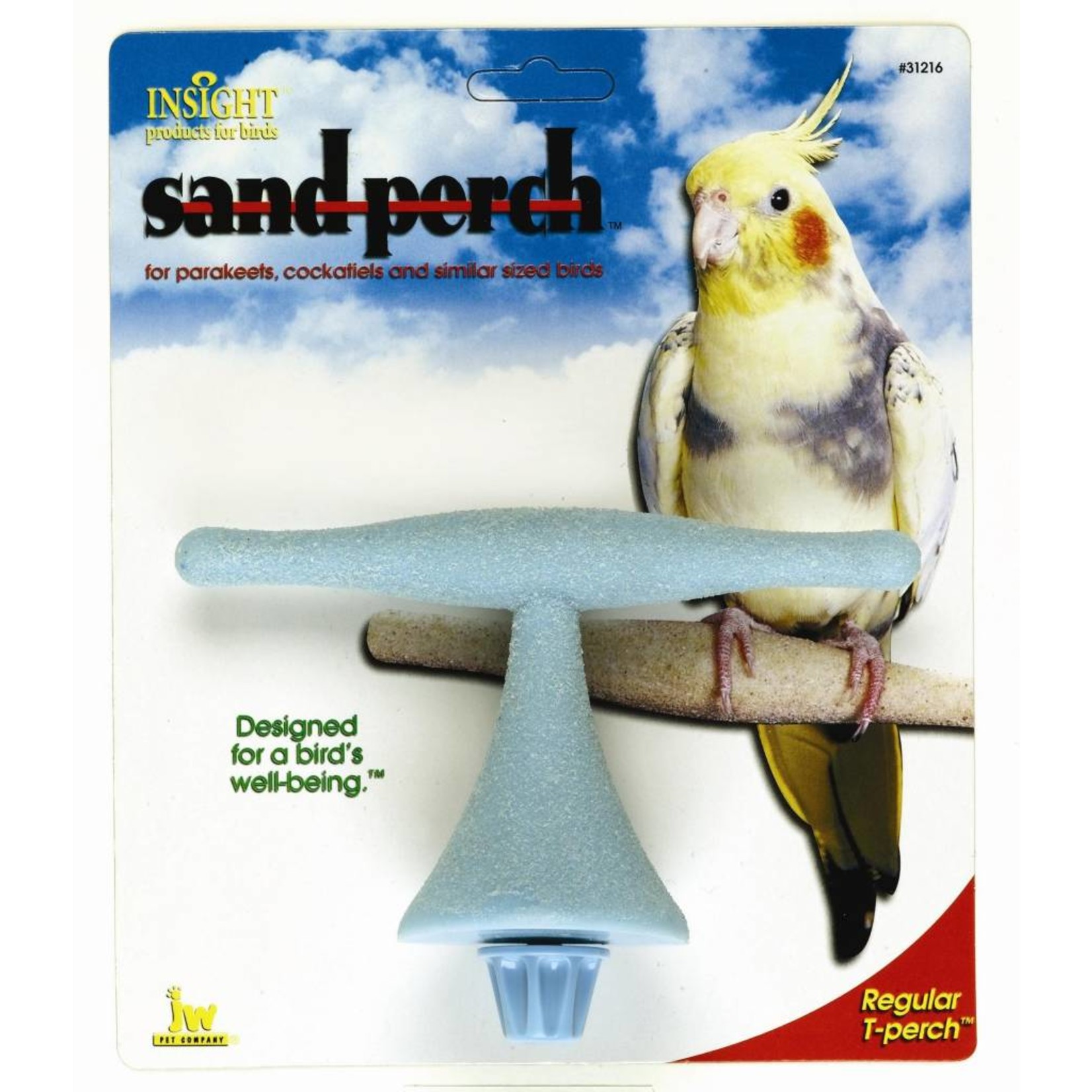 JW T Shaped Small Bird Sand Perch, Regular