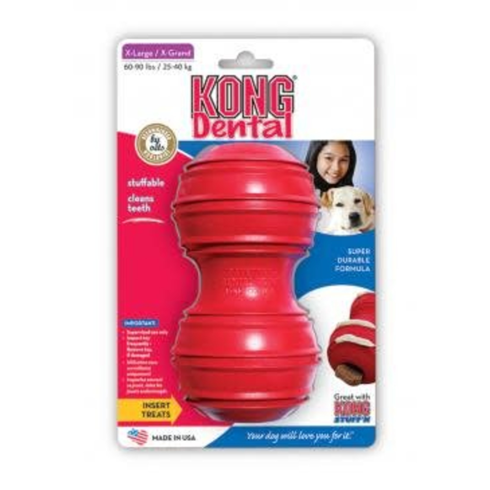 KONG Dental Red Dog Toy
