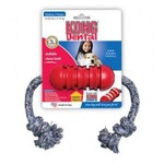 KONG Dental with Rope Red Dog Toy