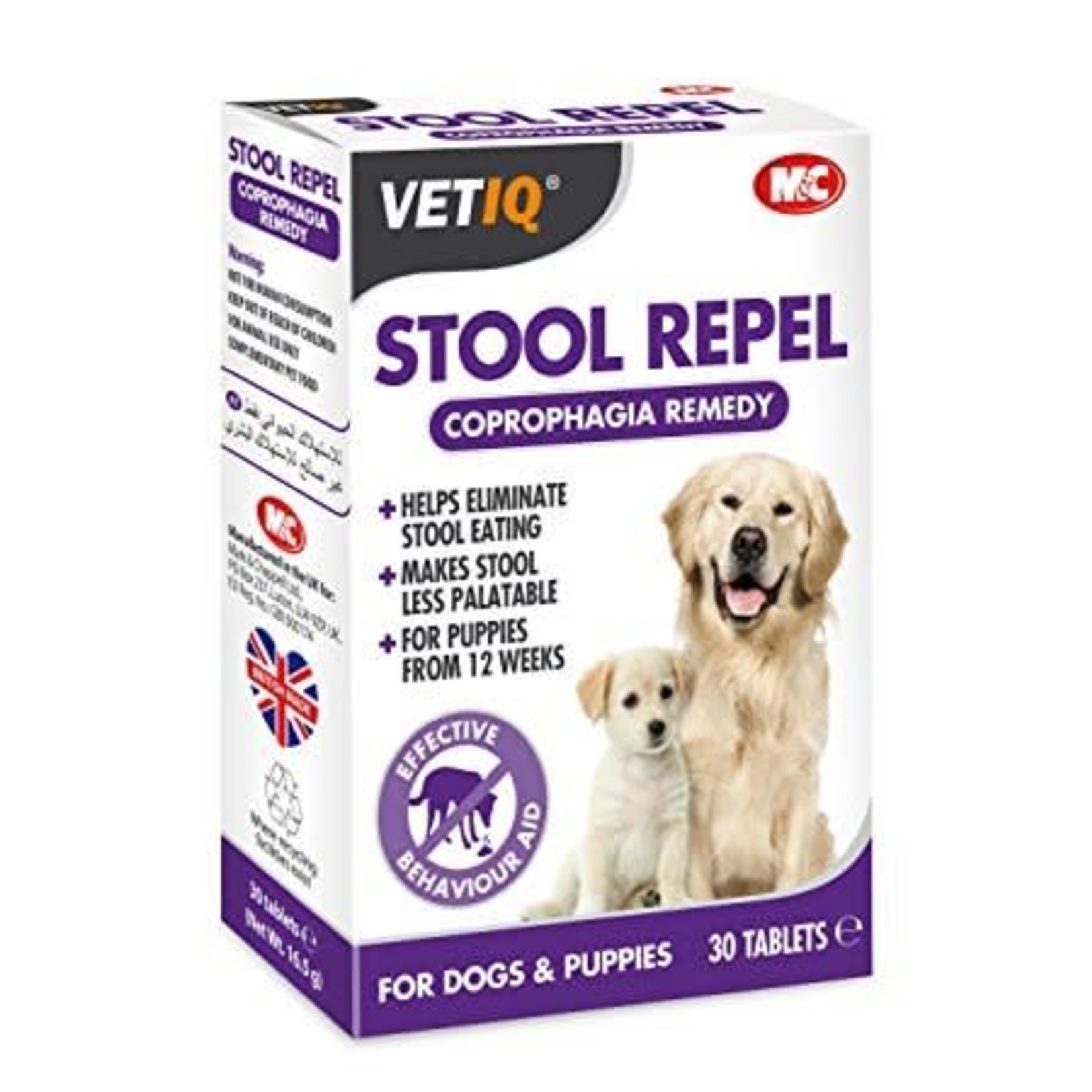 Mark & Chappell VetIQ VetIQ Stool Repel Coprophagia Remedy for Puppies & Dogs, 30 Tablets
