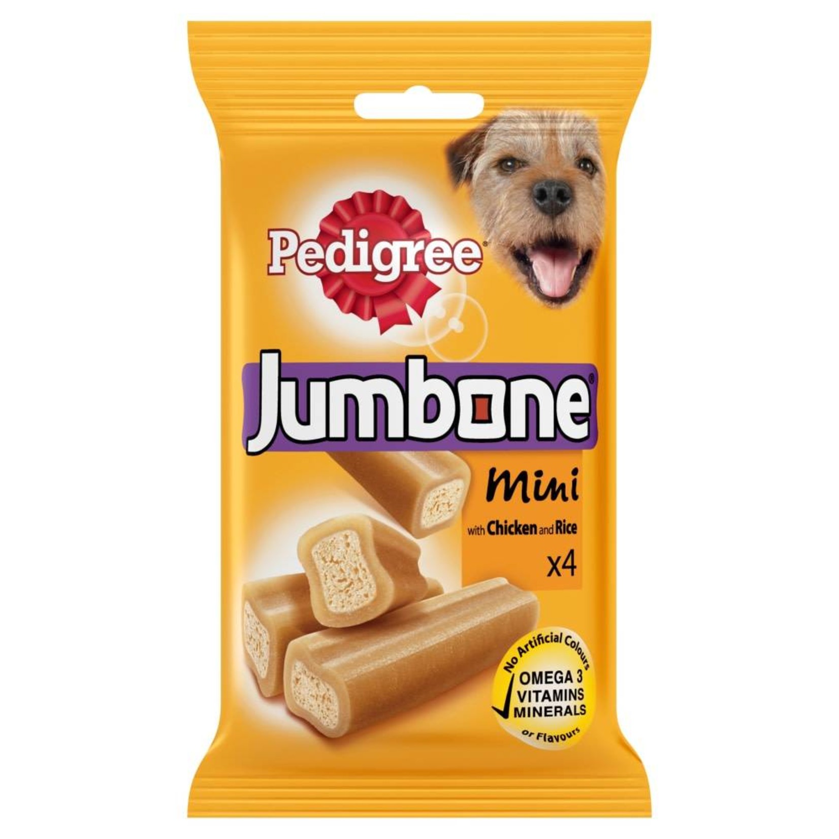 Pedigree Jumbone Small Dog Treats with Chicken & Lamb, 4 Mini Chews, 160g