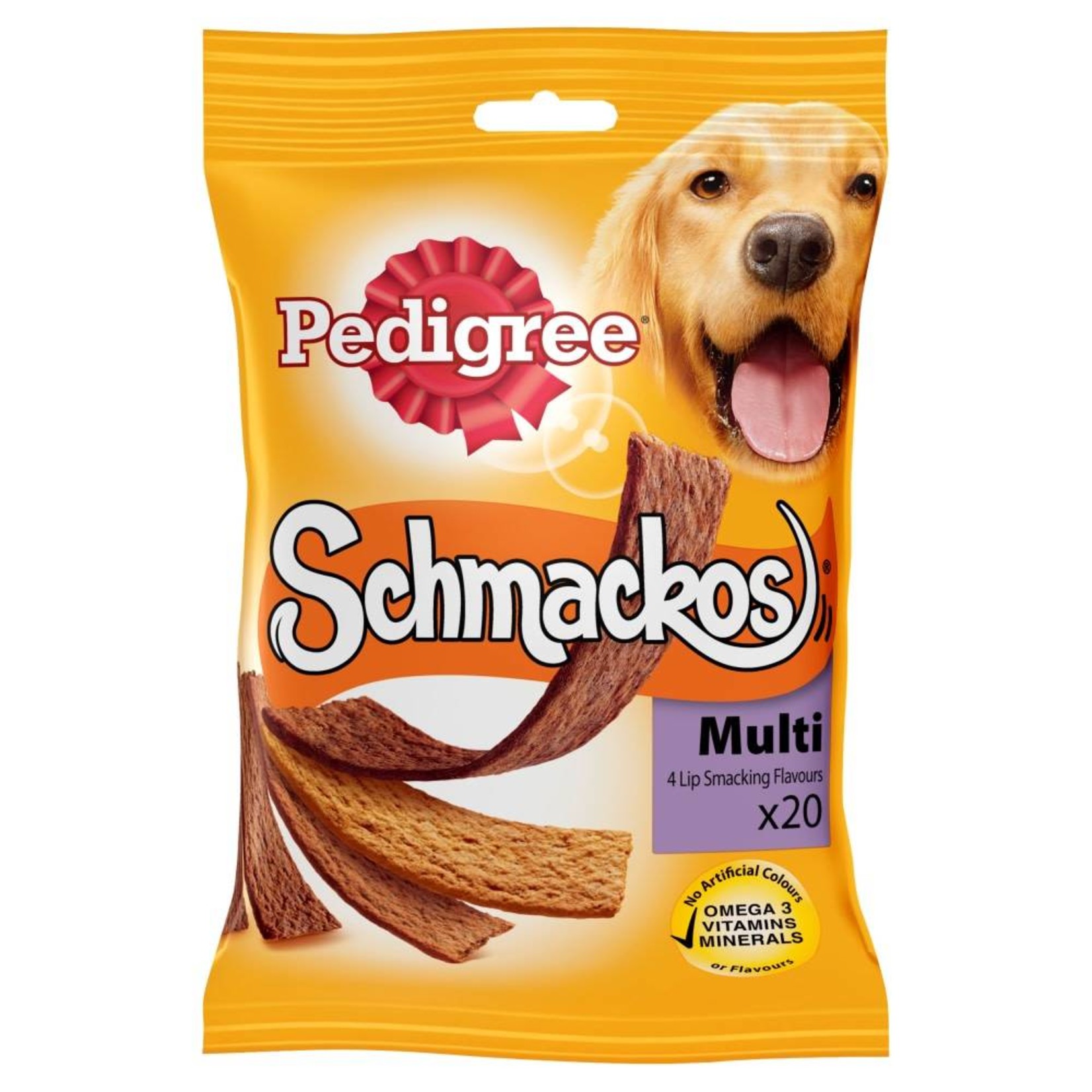 Pedigree Schmackos Dog Treats Meat Variety, 20 Sticks