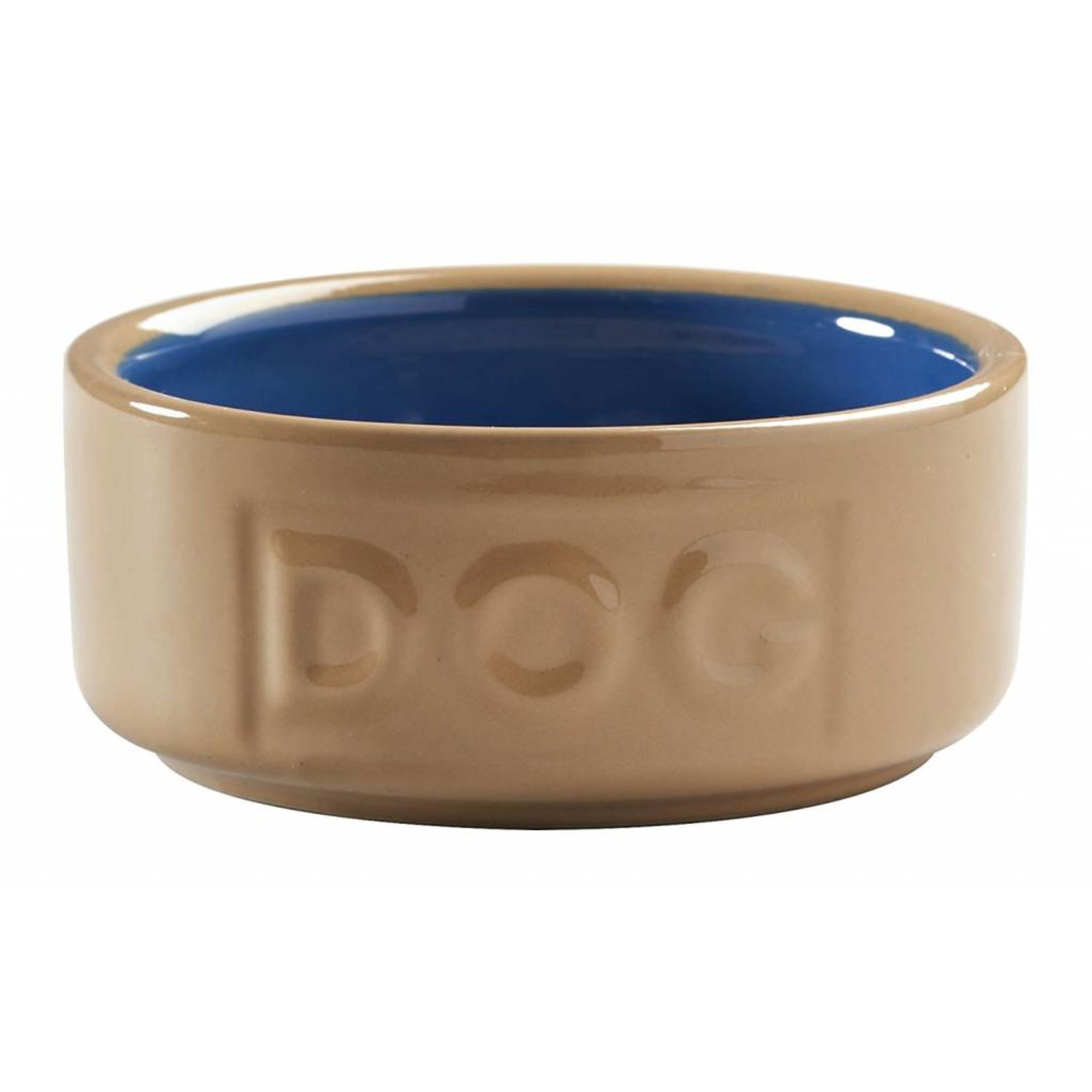 Mason Cash Cane & Blue Stoneware Lettered Dog Bowl