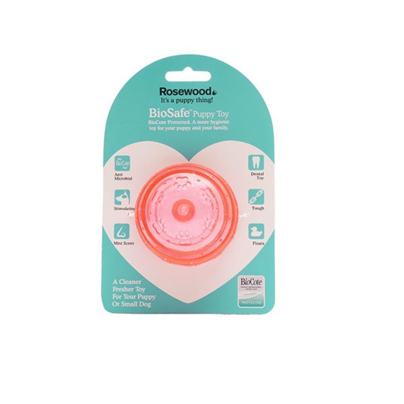 Rosewood BioSafe Germ Smart Pink Puppy Ball Toy