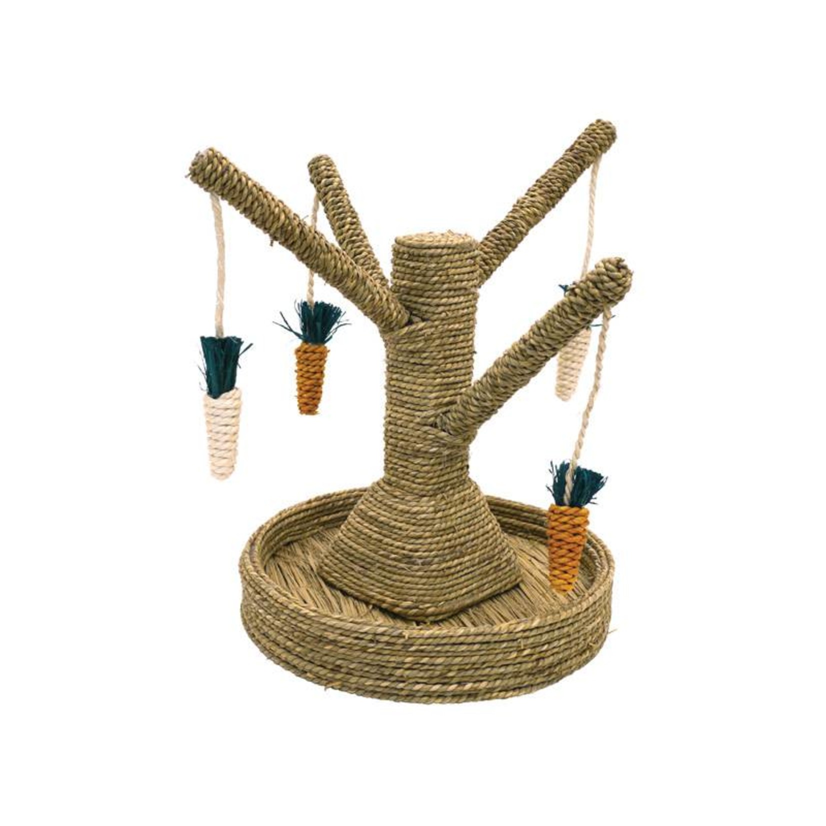 Rosewood Boredom Breaker Corn Wood & Sisal Toys Bunny Fun Tree Small Animal Chew Toy