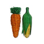 Rosewood Boredom Breaker Play Veg Jumbo Carrot & Corn Small Animal Chew Toy