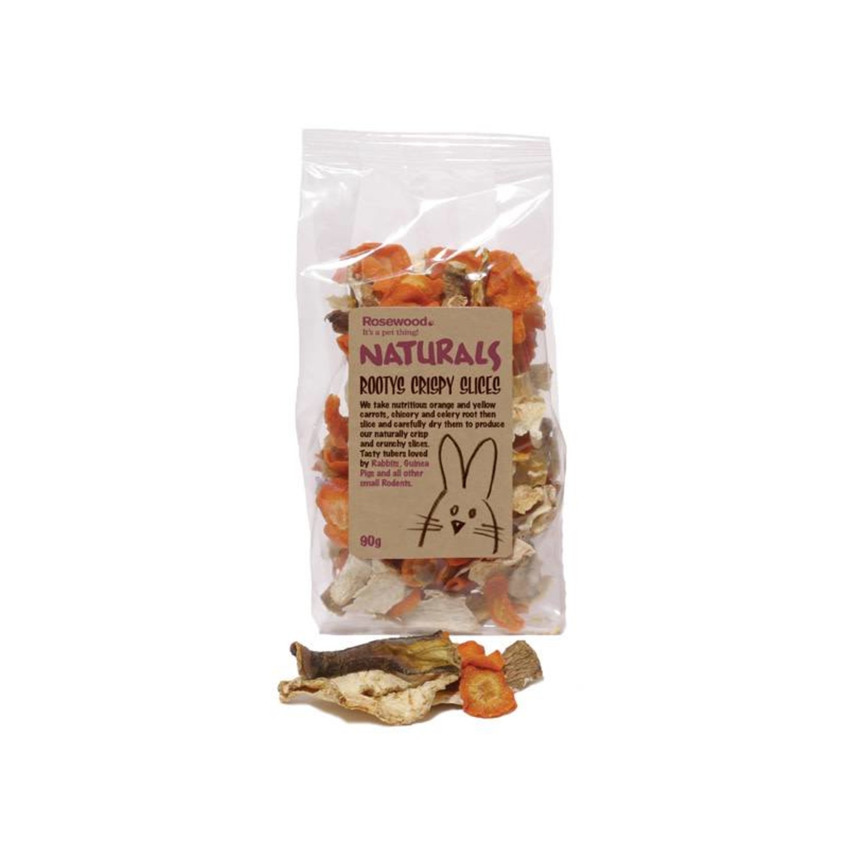 Rosewood Boredom Breaker Naturals Rootys Crispy Slices Small Animal Treat, 90g