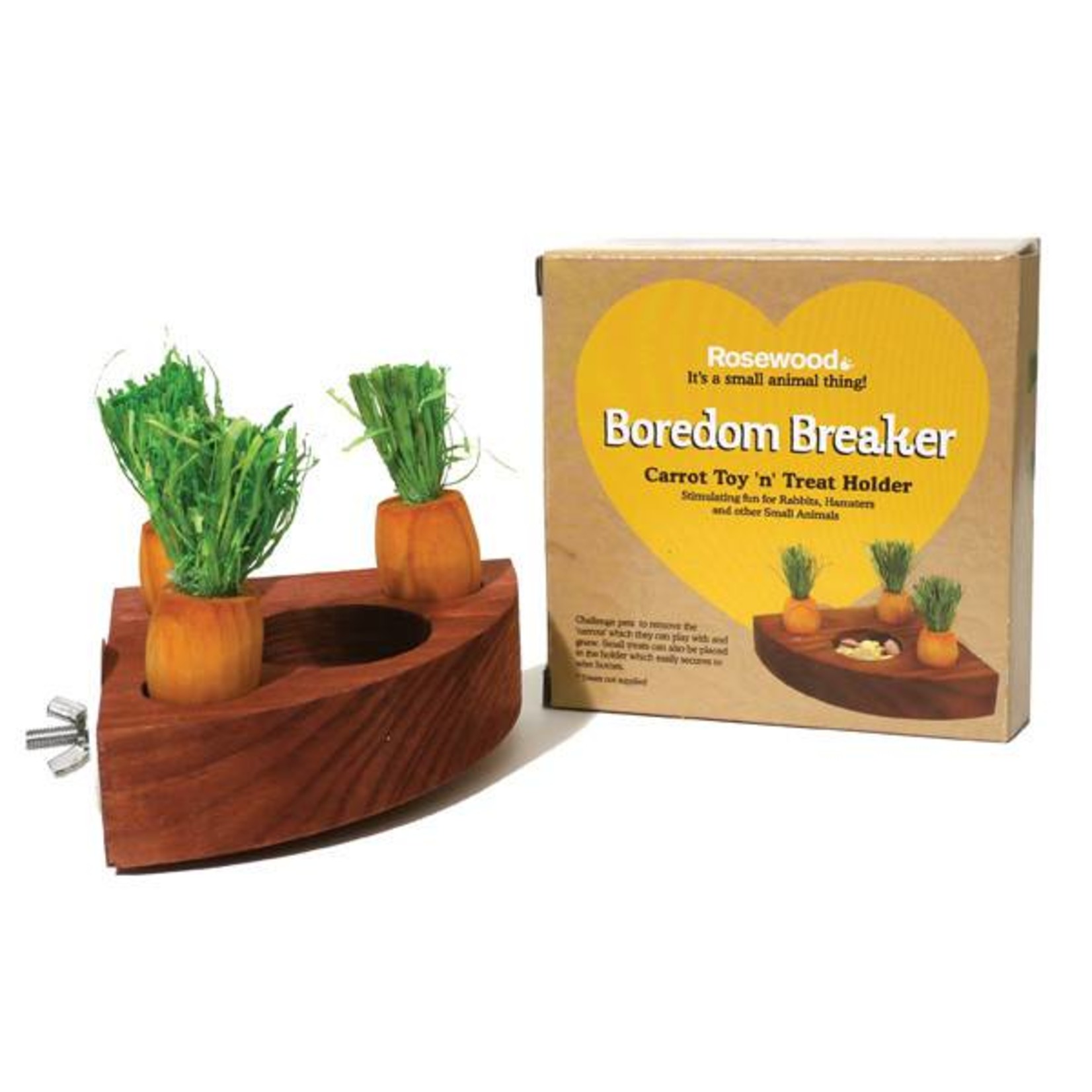 Rosewood Boredom Breaker Small Animal Carrot Toy and Treat Holder