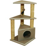 Rosewood Three-layer Cat Scratching Post with Hideaway, Seattle