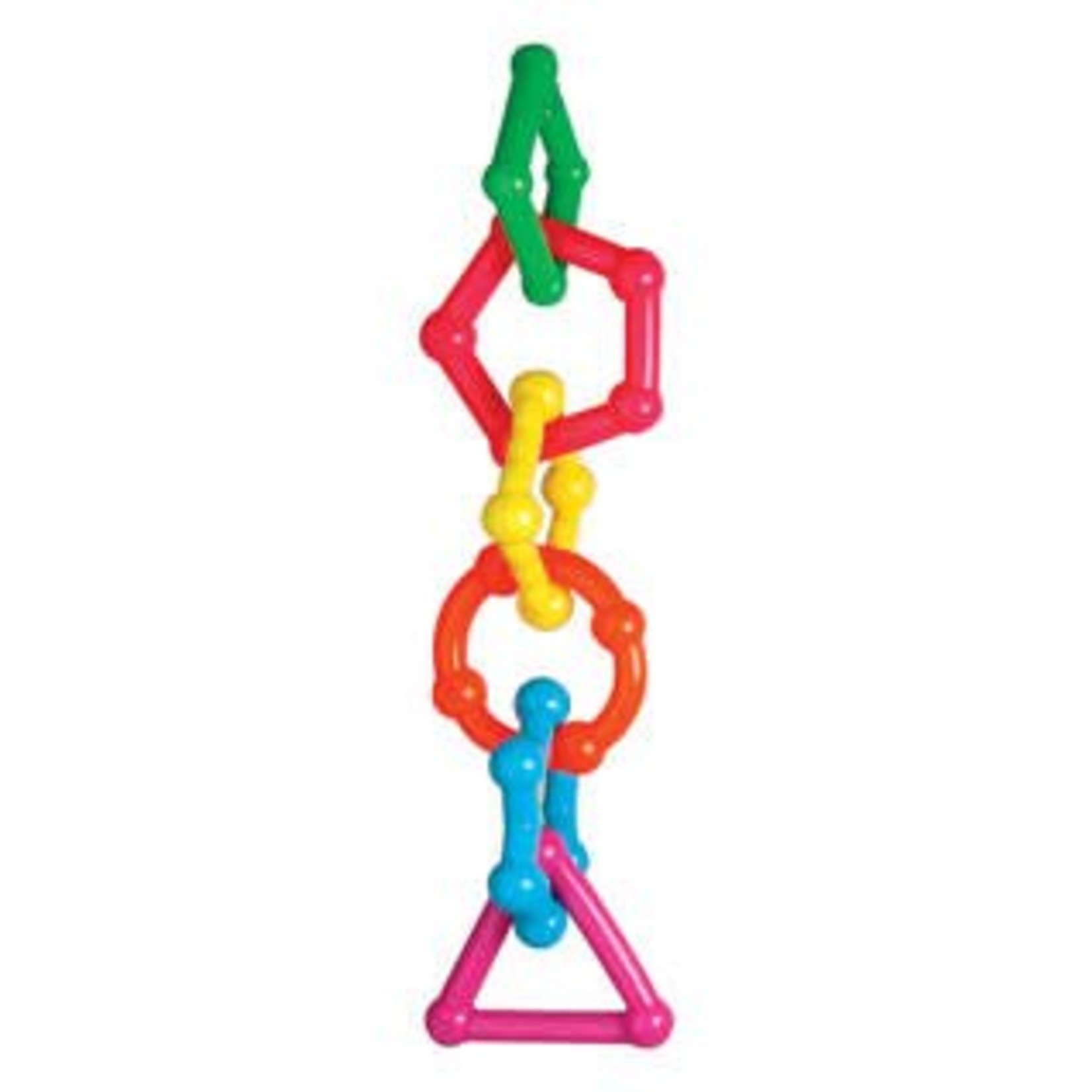 Rosewood Geometrix Vinyl Parrot Geometric Solid Chain Toy