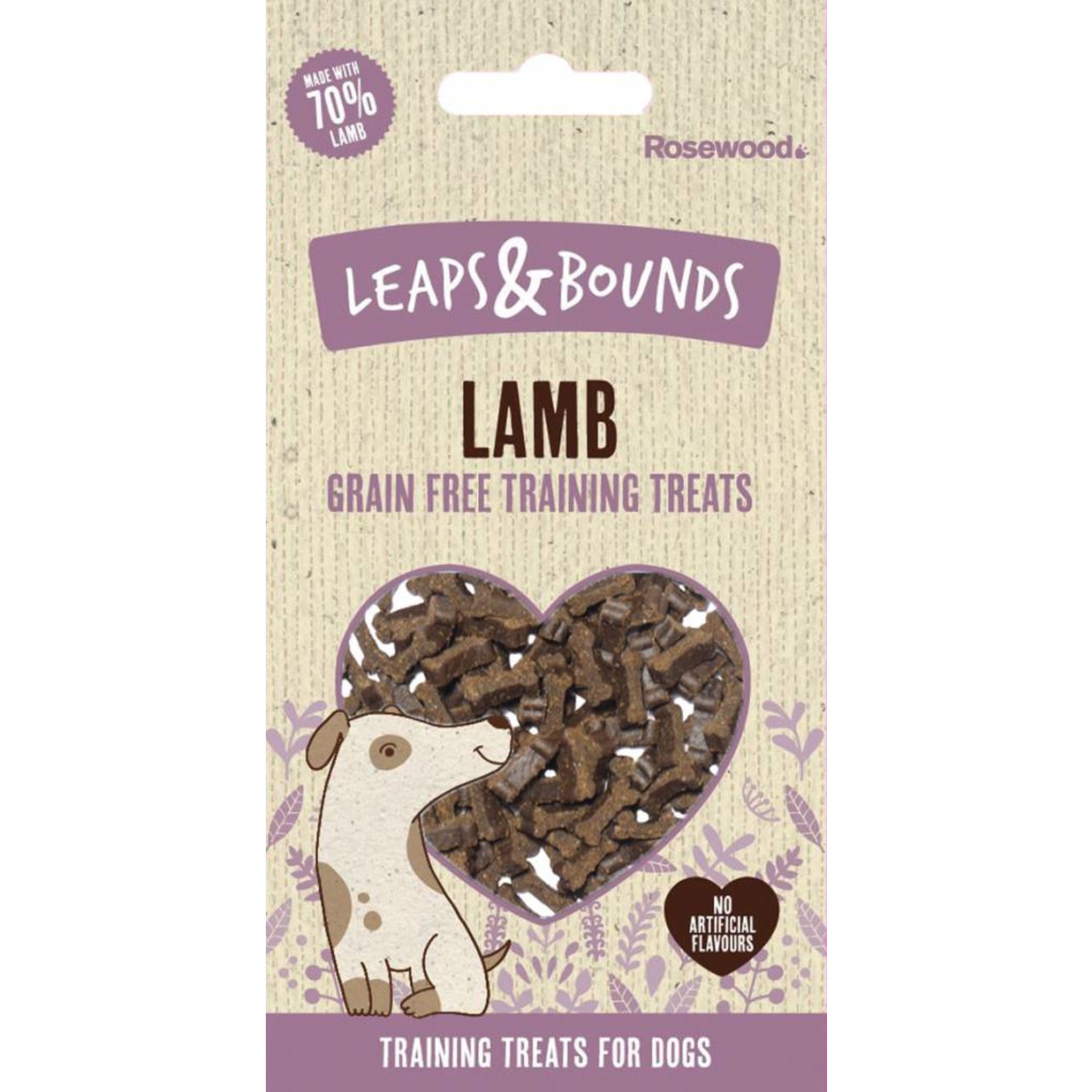 Rosewood Leaps & Bounds Grain Free Training Bites  Lamb Dog Treats 100g