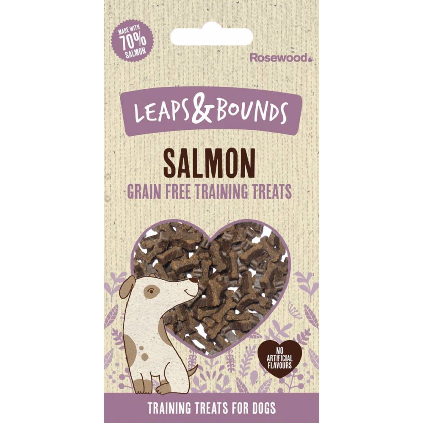 Rosewood Leaps & Bounds Grain Free Training Bites Salmon Dog Treats, 100g