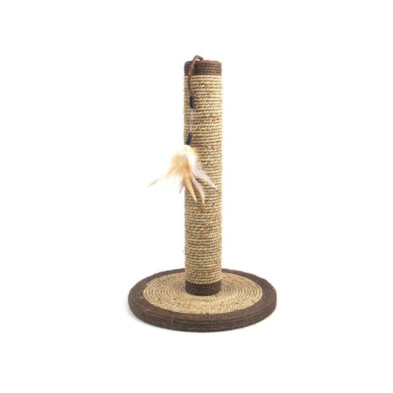 Rosewood Natural Furniture Cat Scratching Post, Seagrass Feather Post