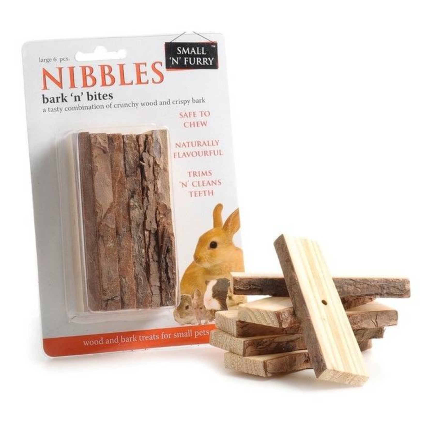 sharples Small N Furry Small Animal Bark Bites, 6 Large pieces