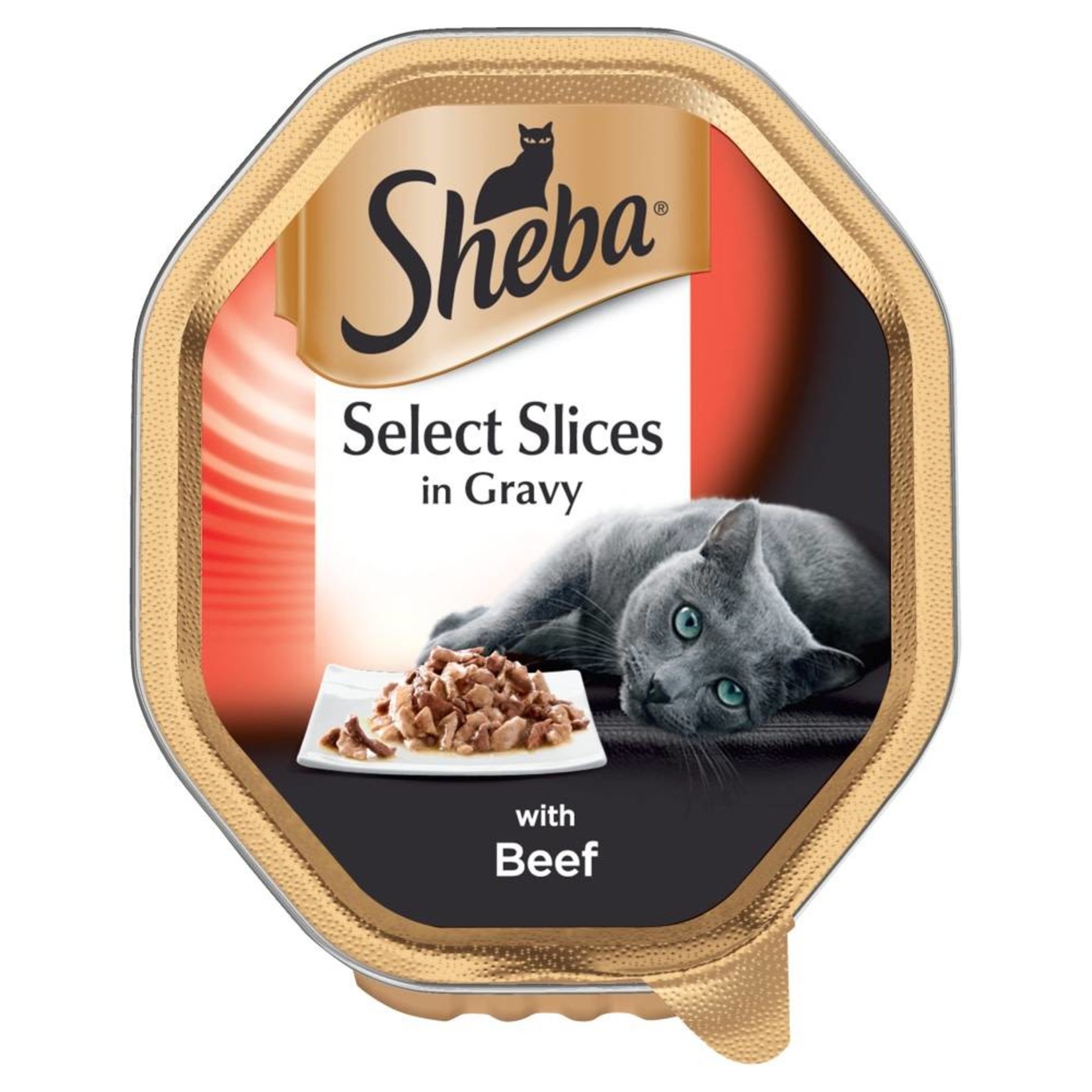 Sheba Select Slices Adult & Senior Cat Wet Food with Beef in Gravy, 85g
