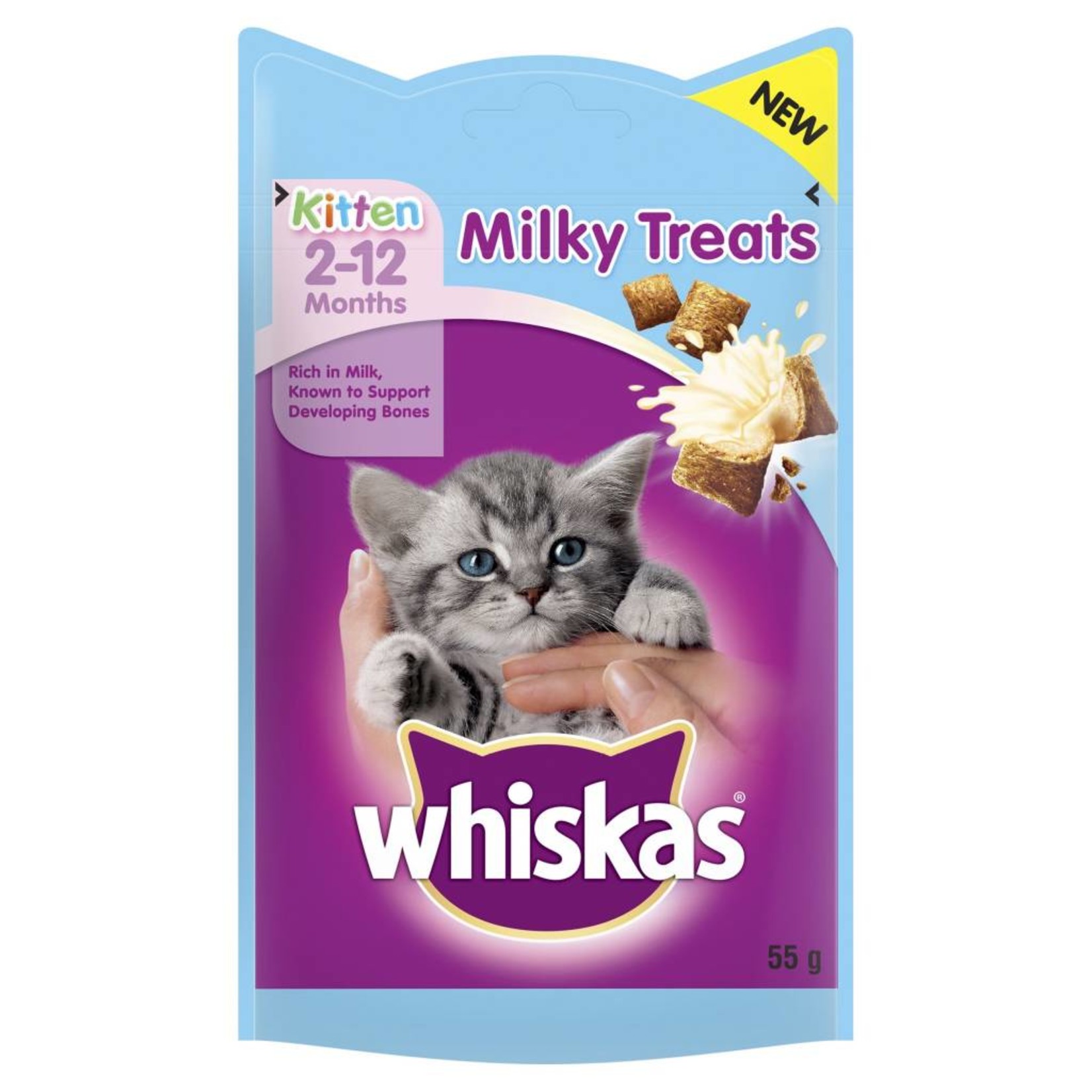 Whiskas Kitten 2-12 Months Milky Treats, 55g