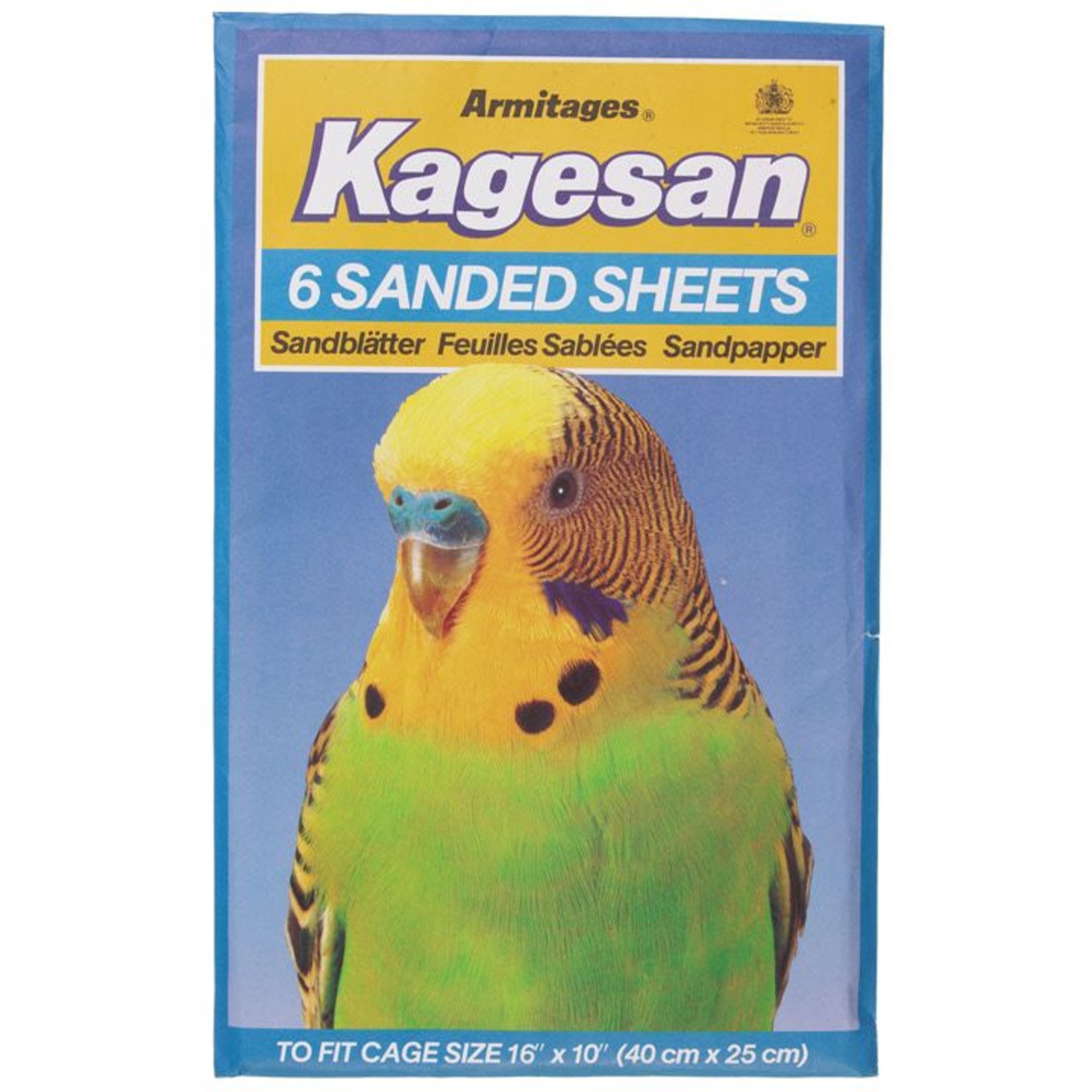 Armitage Kagesan No.5 Blue Bird Cage Sanded Sheets 40cm x 25cm, 6 pack