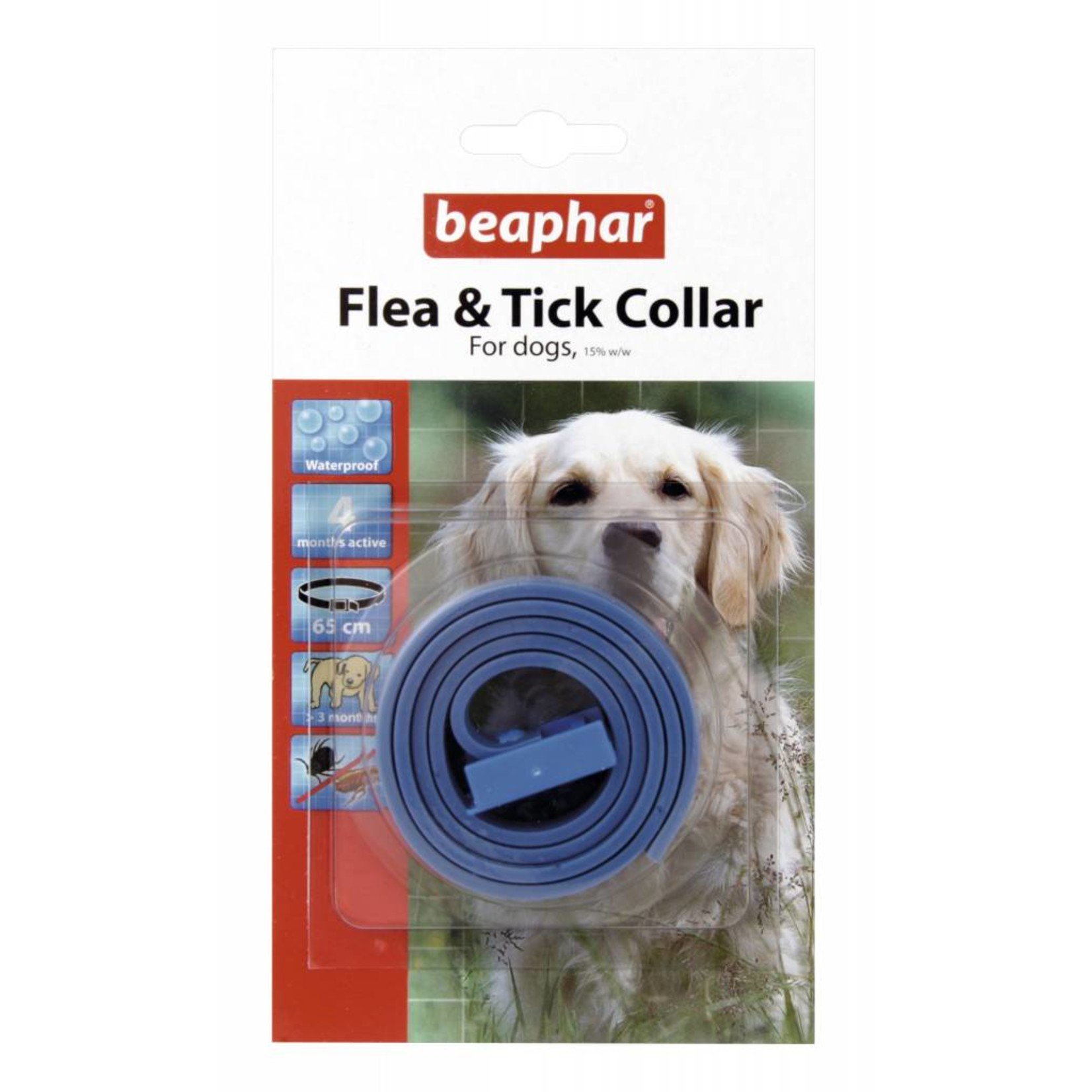 Beaphar Dog Plastic Flea & Tick Collar - Mixed 60cm