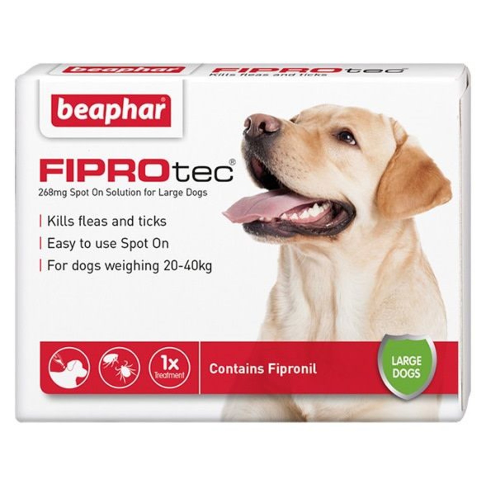 Beaphar FIPROtec Flea & Tick Spot On Solution for Large Dogs