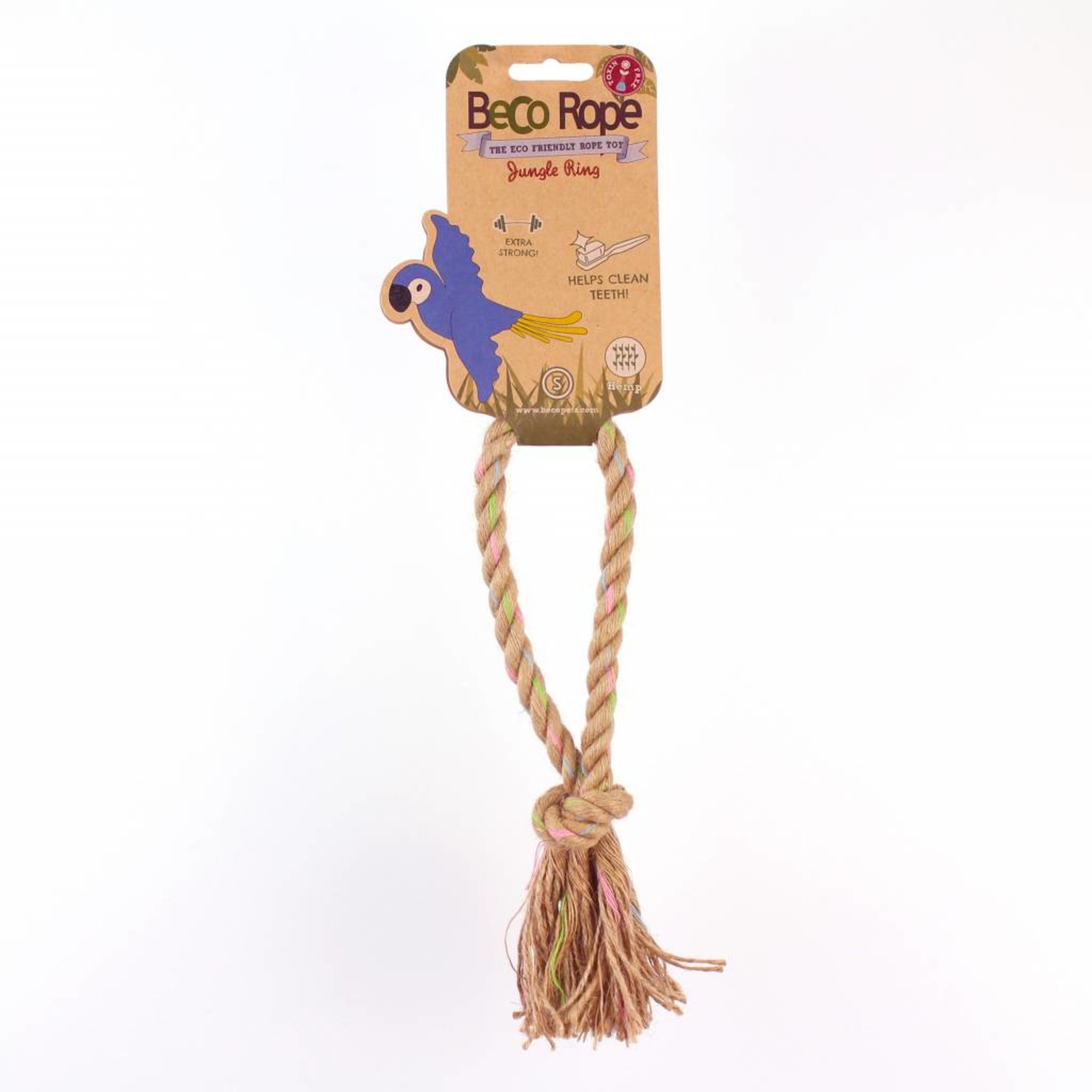 Beco Eco-Friendly Hemp Rope Jungle Ring Dog Toy