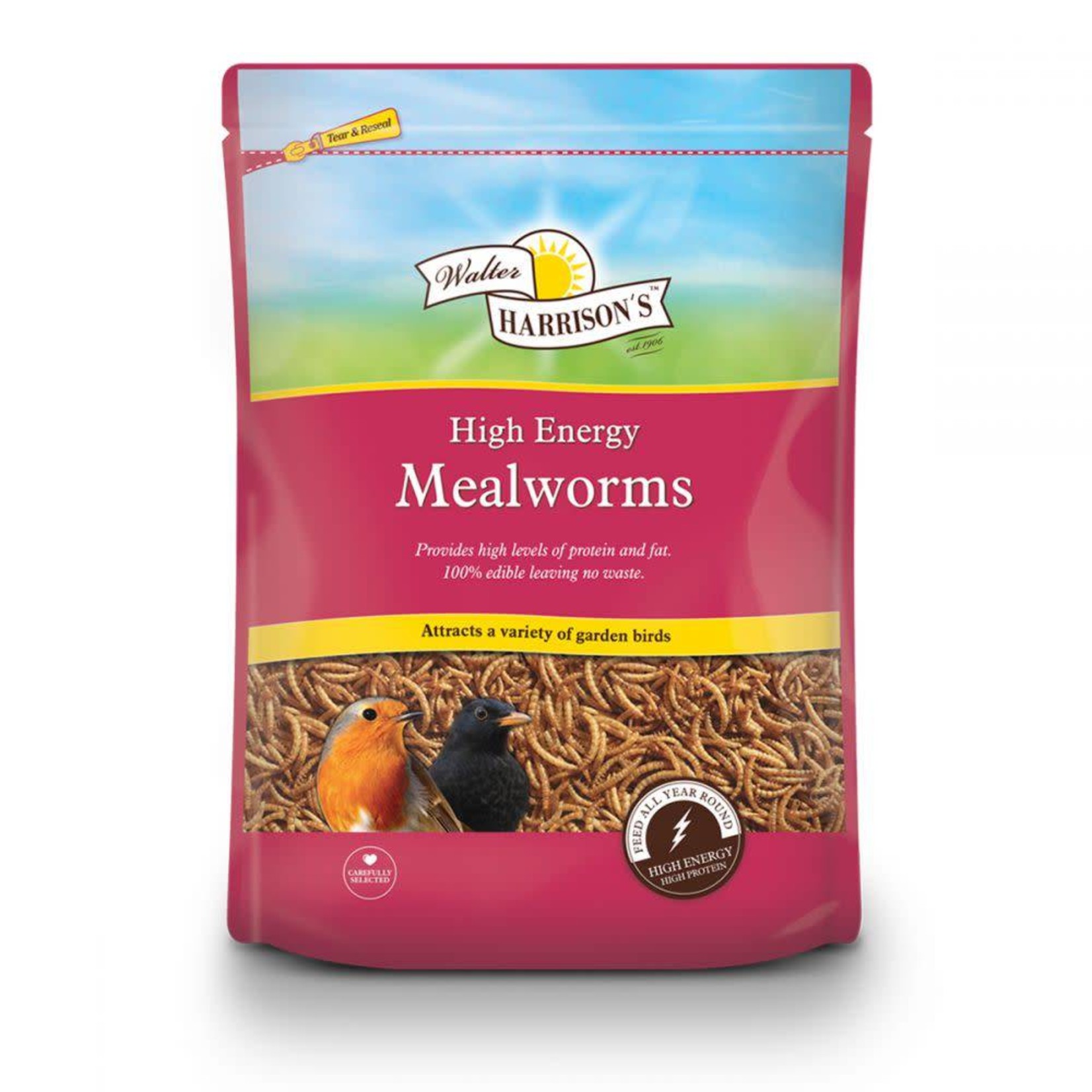 Harrisons High Energy Mealworm Pouch for Wild Birds
