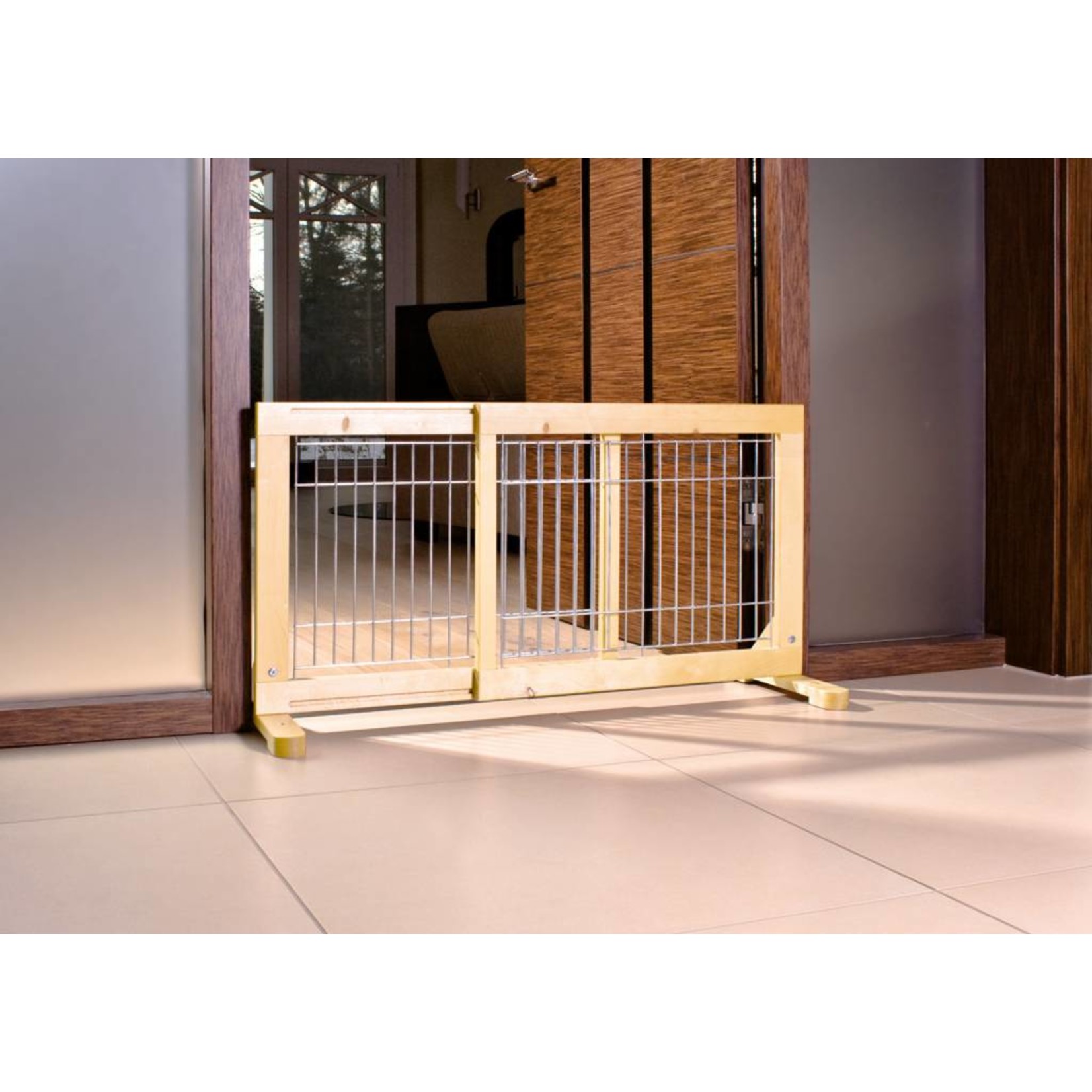 Trixie 'CLEARANCE' Adjustable Stair & Door Barrier, Birch, 65 - 108 x 50cm