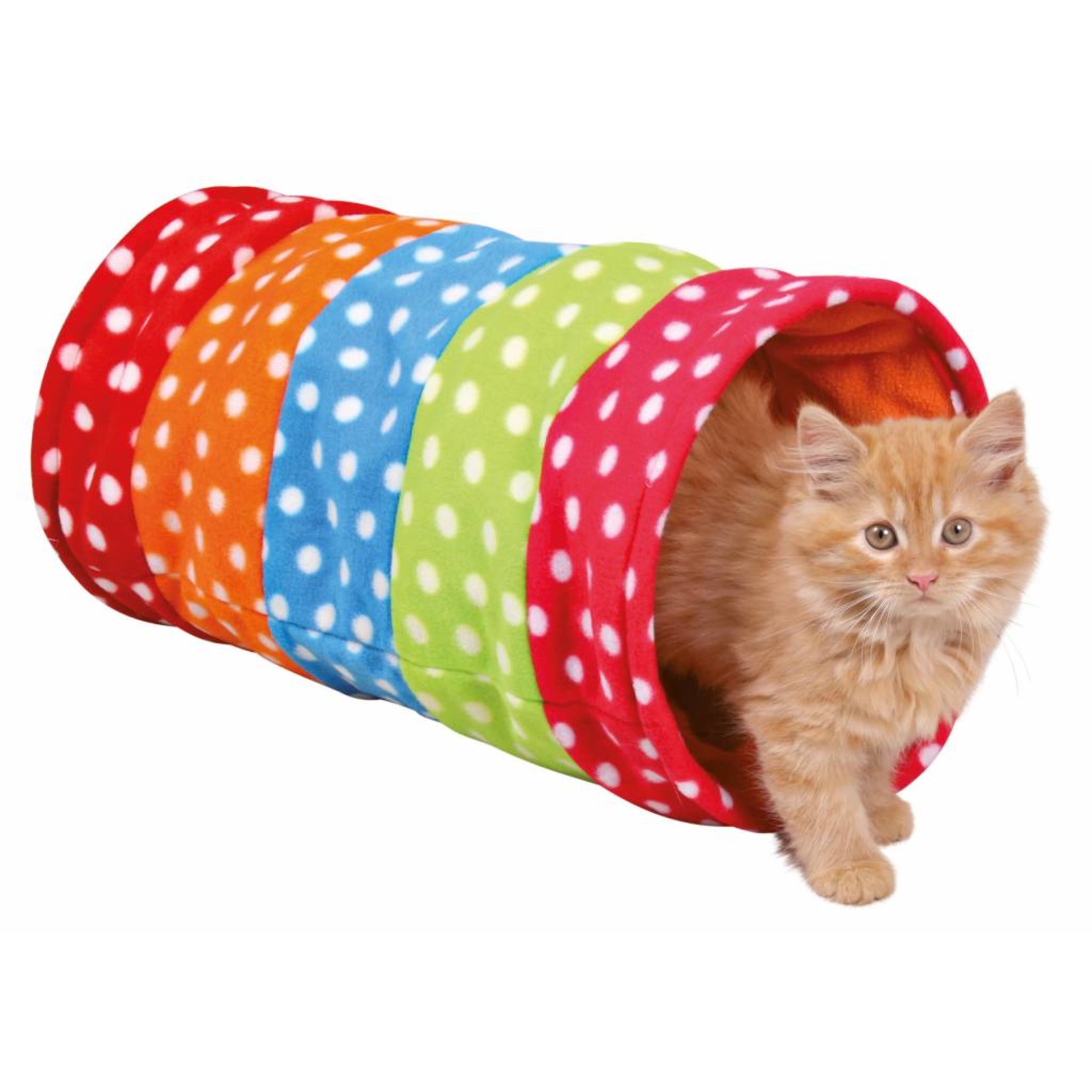 Trixie Playing Fleece Cat Tunnel, 25 x 50cm, Mulit-Coloured