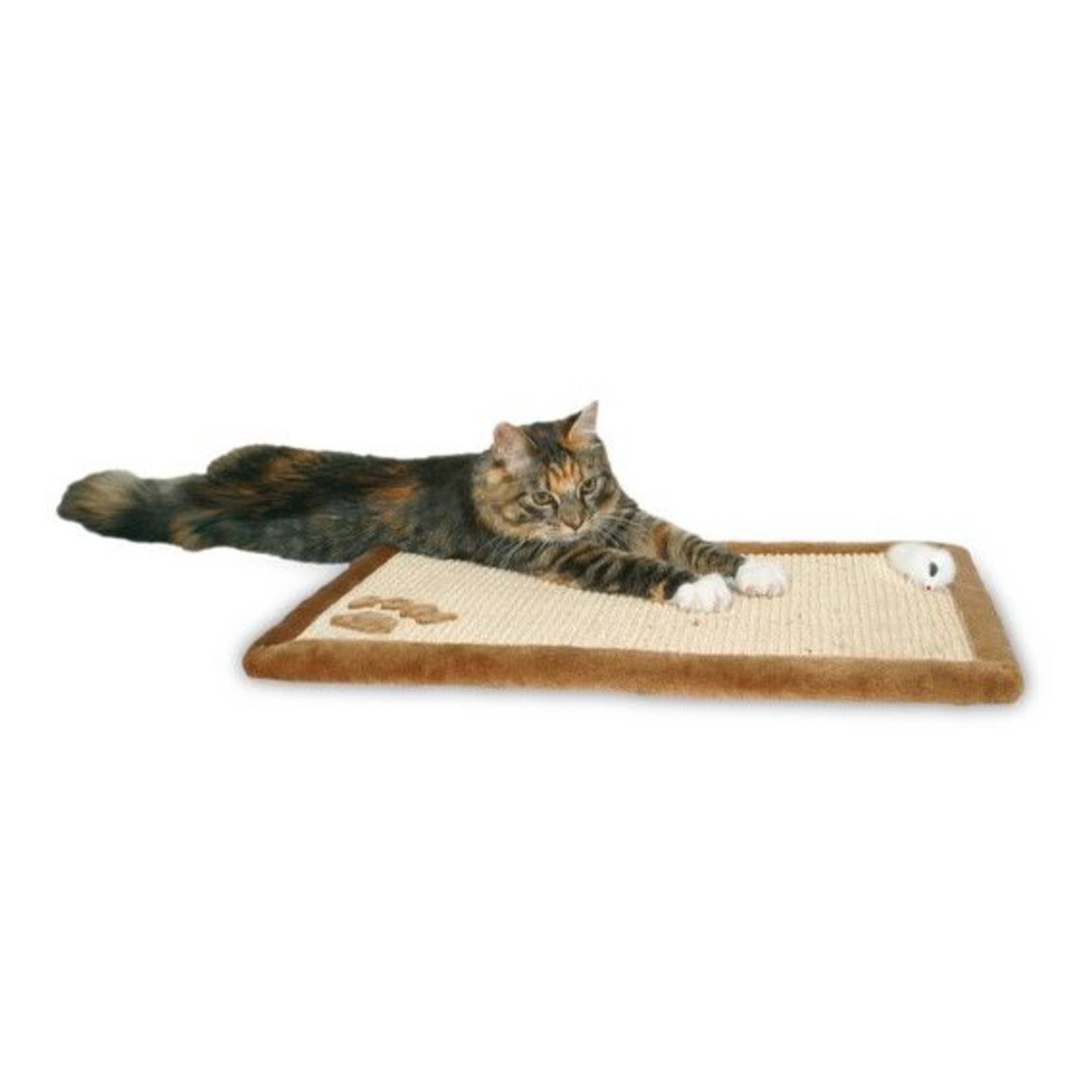 Trixie Cat Scratching Mat with Plush Border, Brown, 55 x35cm