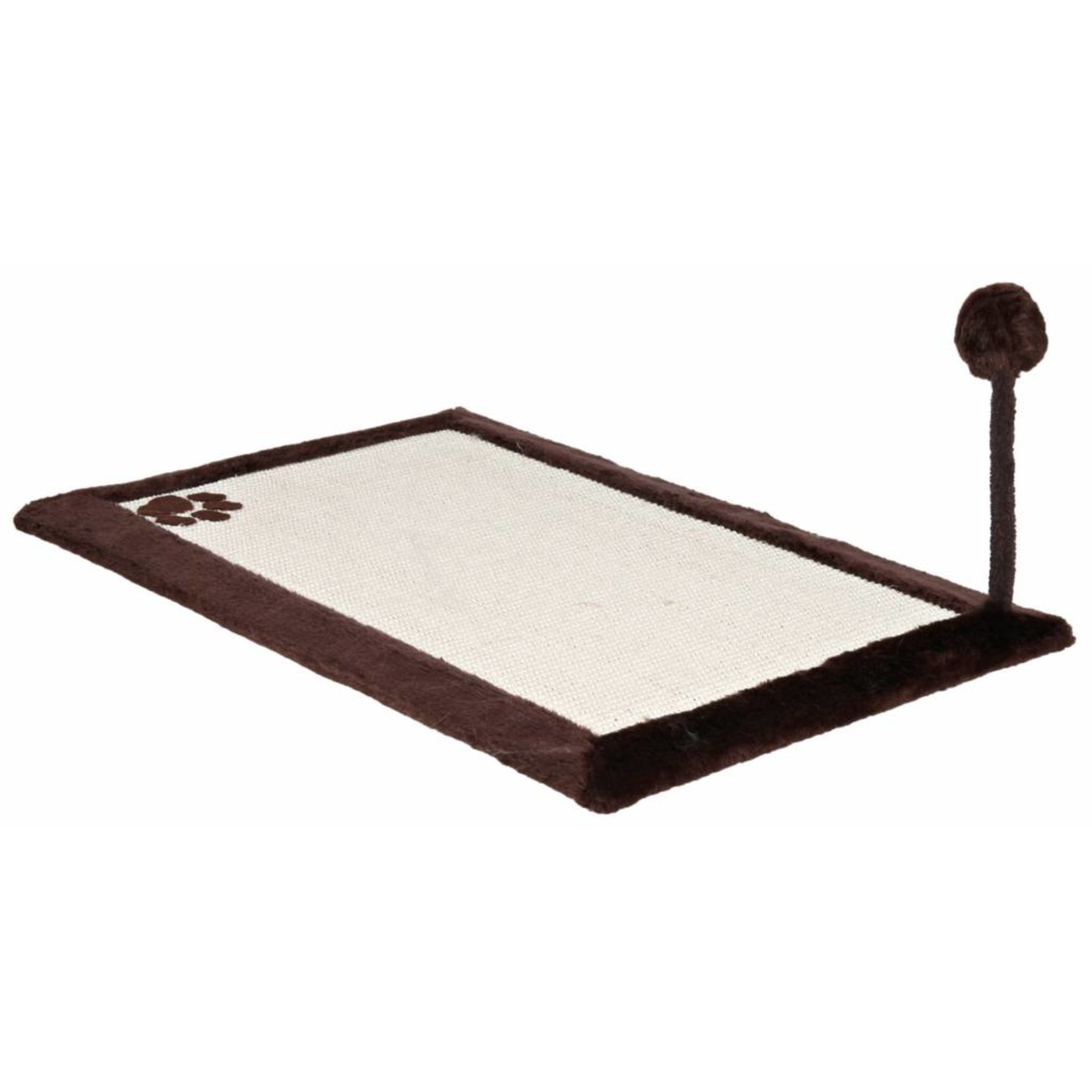 Trixie Cat Scratching Mat with Plush Border, Brown, 70 x 45cm