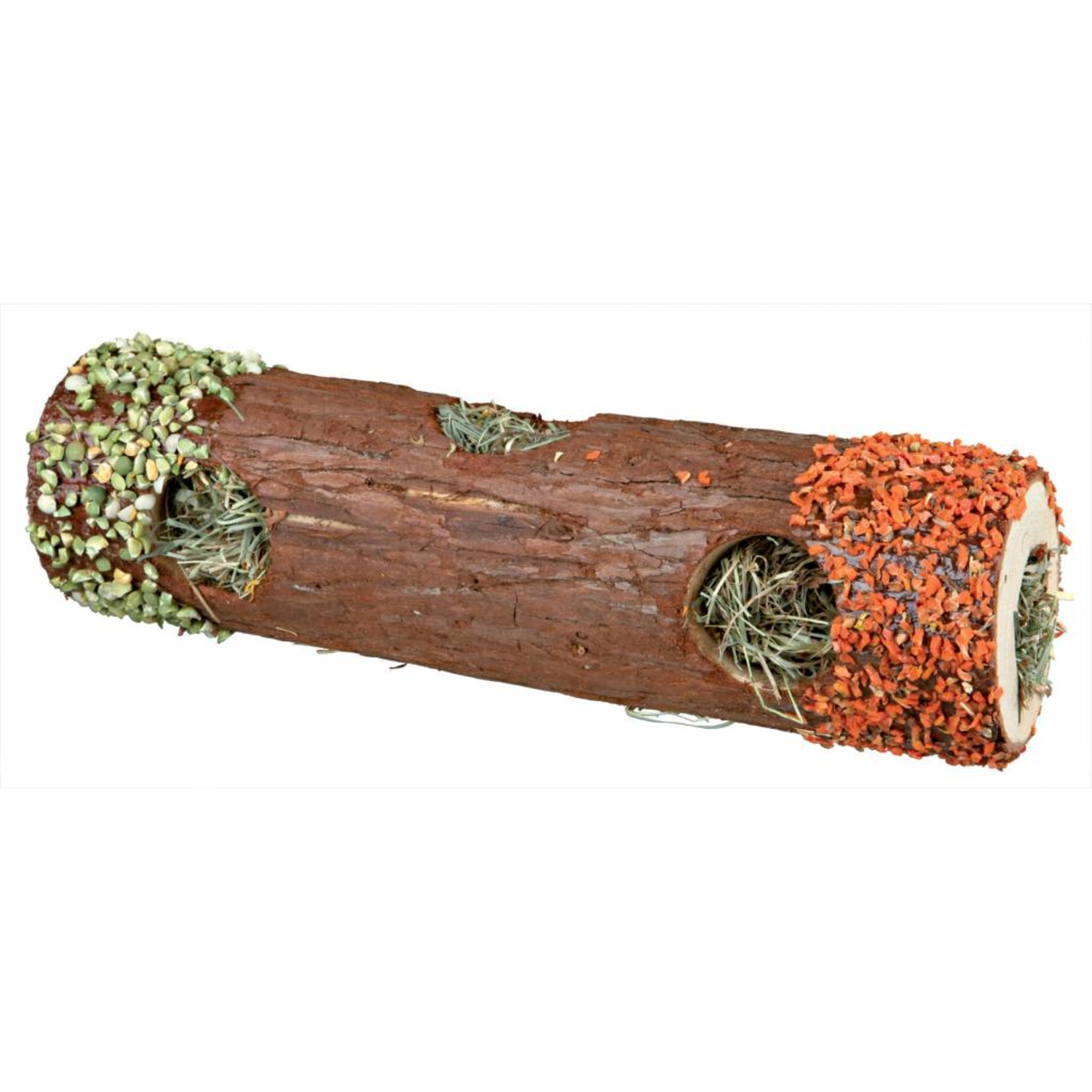 Trixie Wooden Tunnel with Hay and Hibiscus Blossoms Small Animal Tunnel, 9 x 30cm, 35g