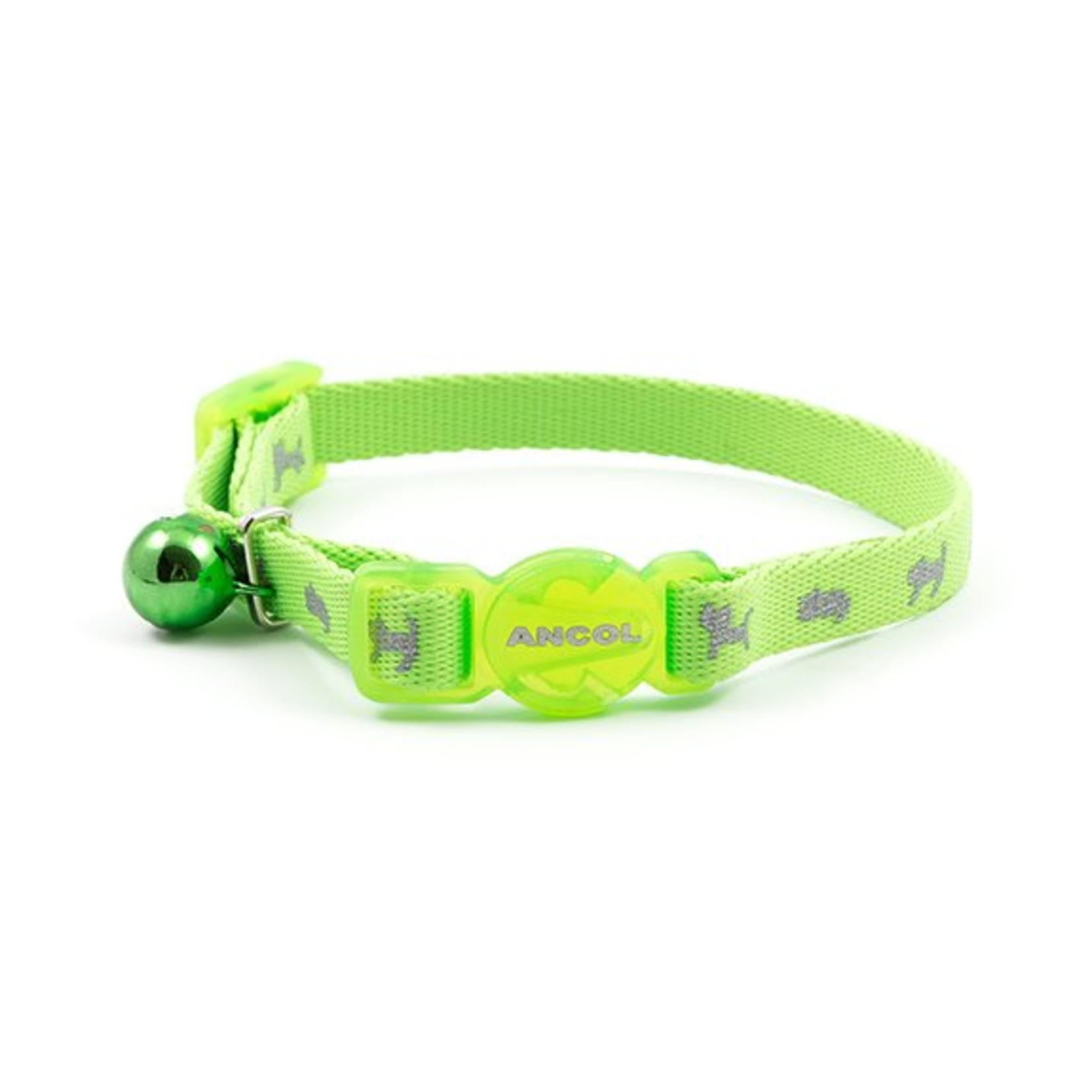 Ancol Hi-Vis Safety Kitten Collar Green