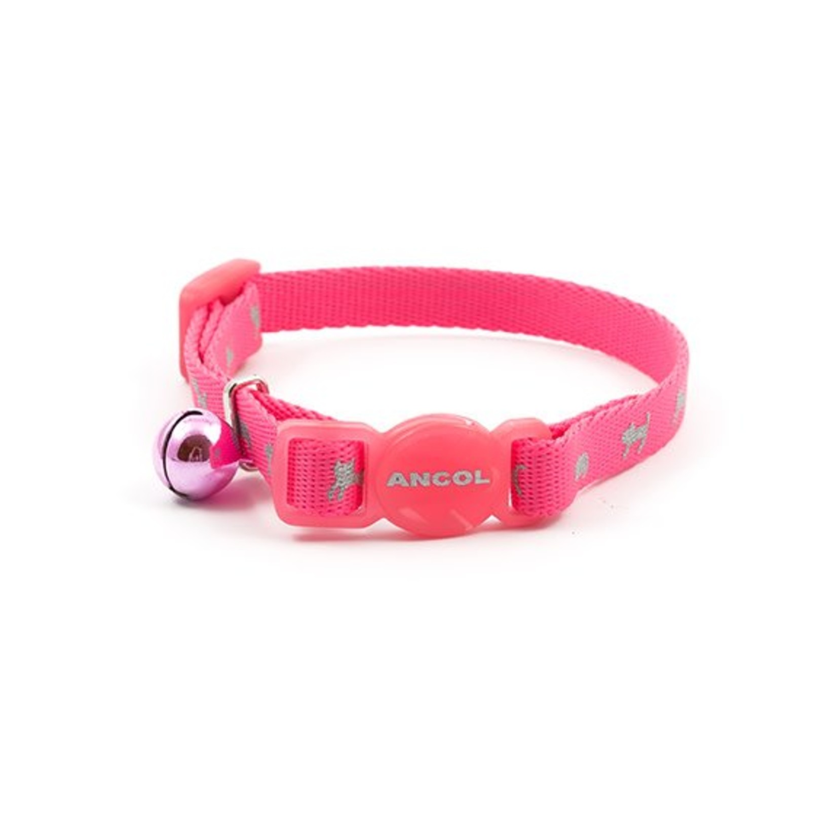 Ancol Hi-Vis Safety Kitten Collar Pink