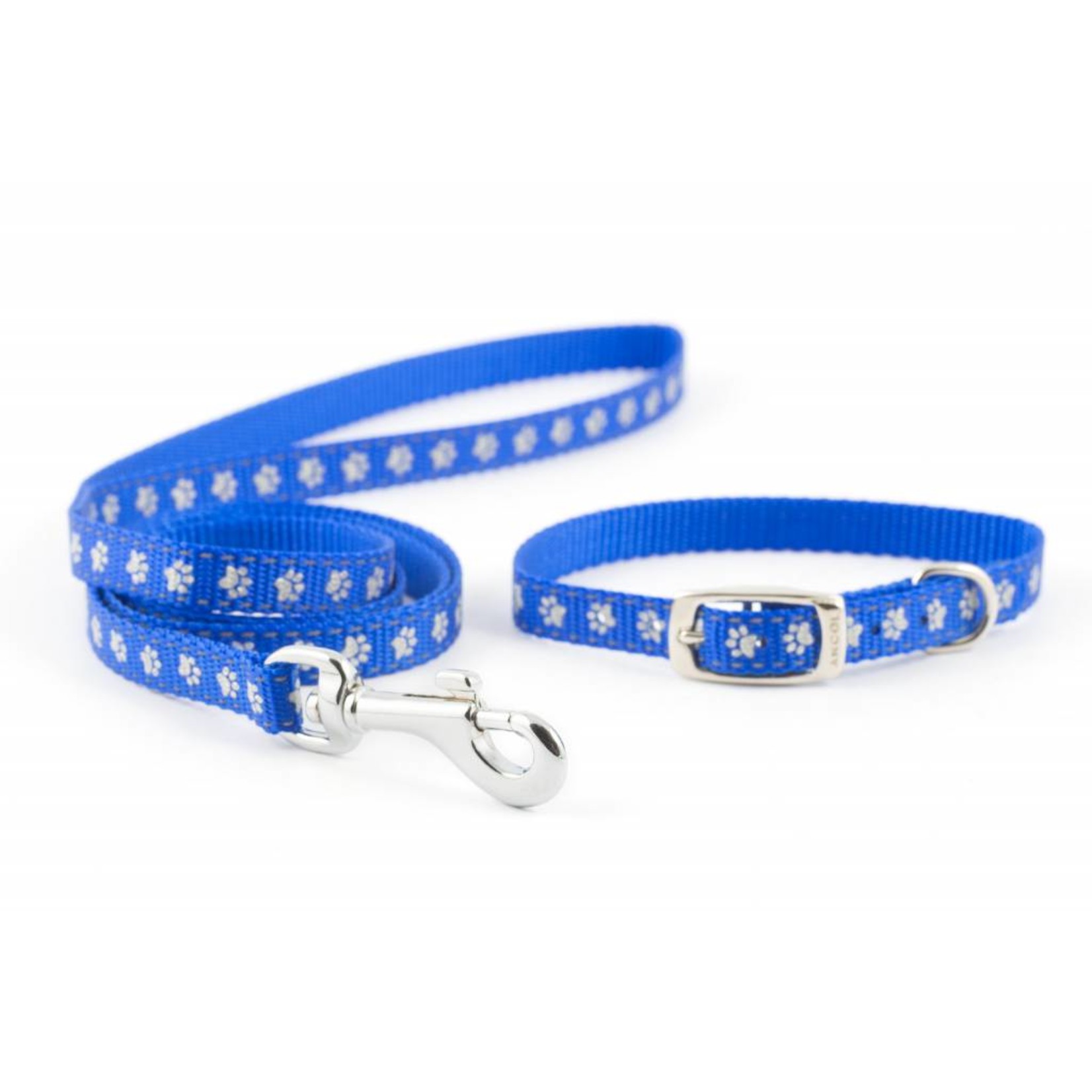 Ancol Small Bite Nylon Reflective Collar and Lead Set