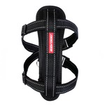 EzyDog Chest Plate Dog Harness with Seat Belt Loop, Black